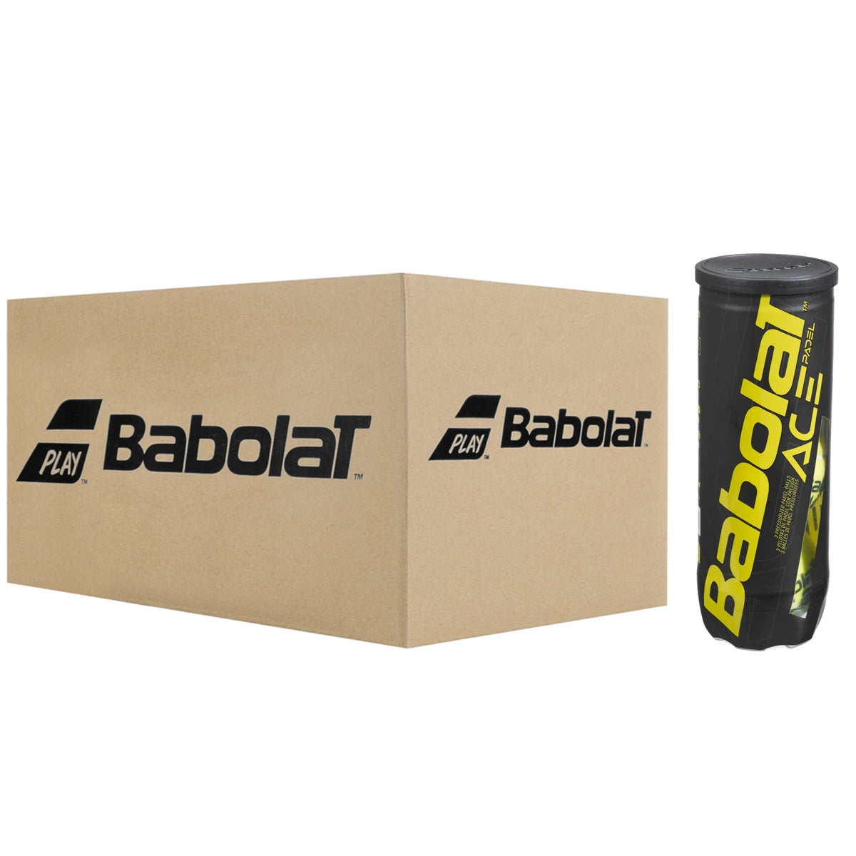 Box of 24 Tubes of 3 Babolat Padel Ace Padel Balls