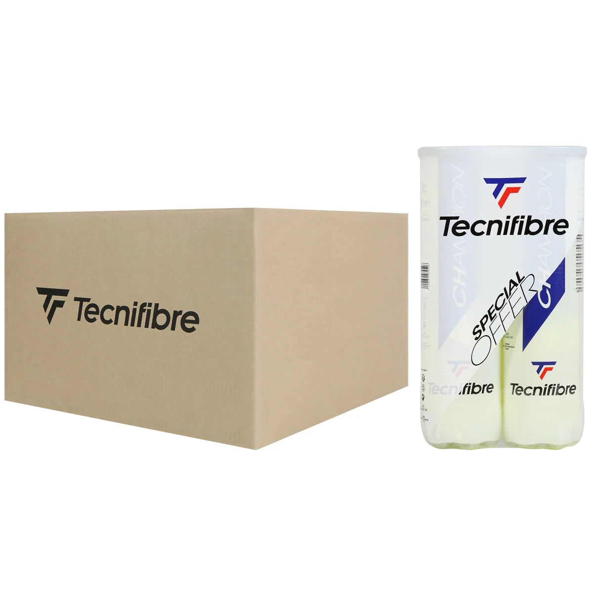 Carton 18 Bipacks de 4 Balles Tecnifibre Champion