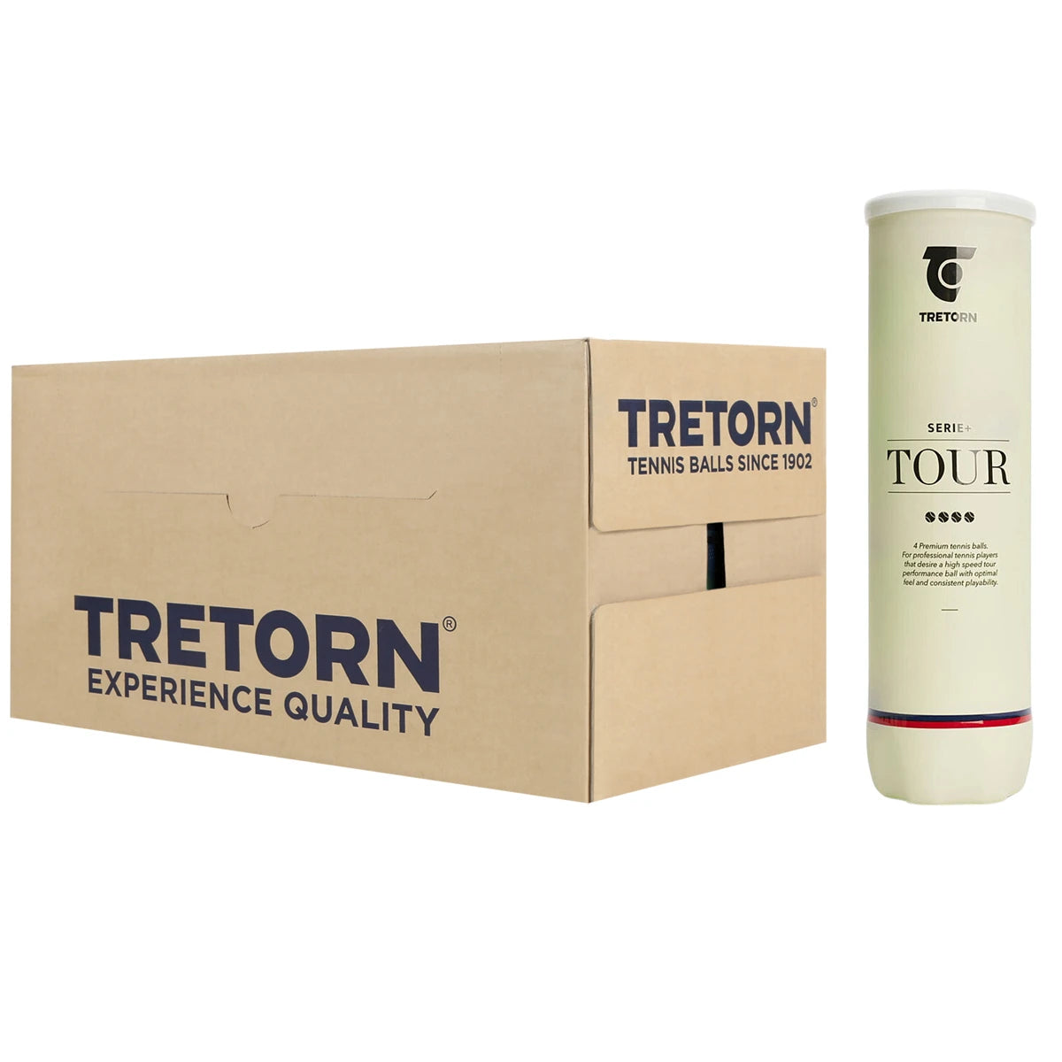 Carton de 18 Tubes de 4 Balles Tretorn Serie+