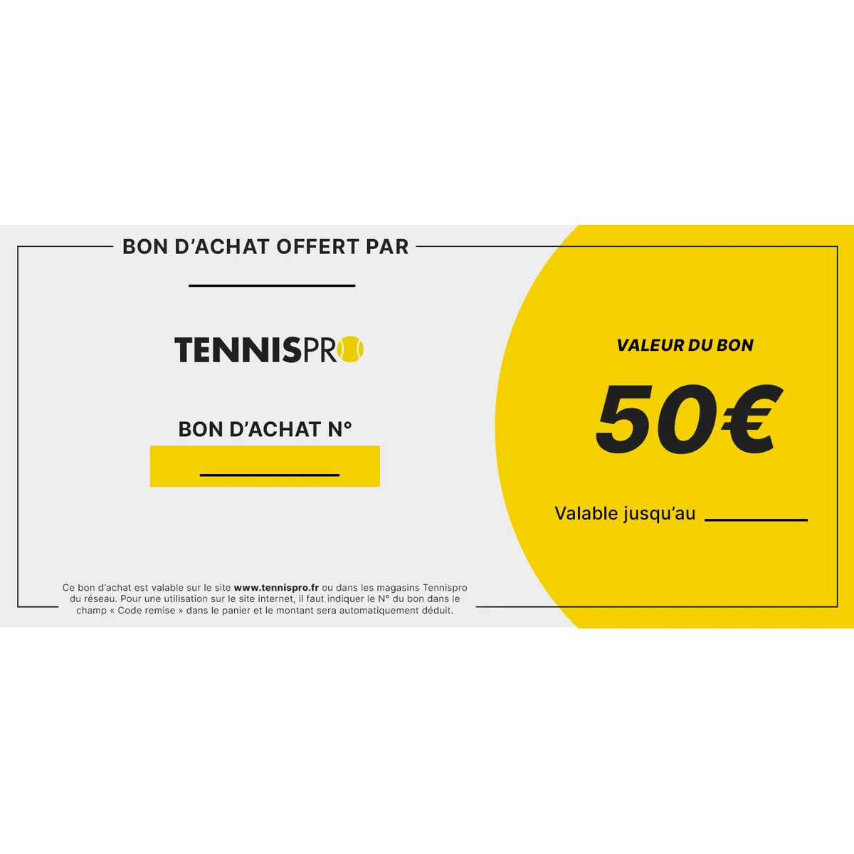 Bon d'Achat Tennispro 50€