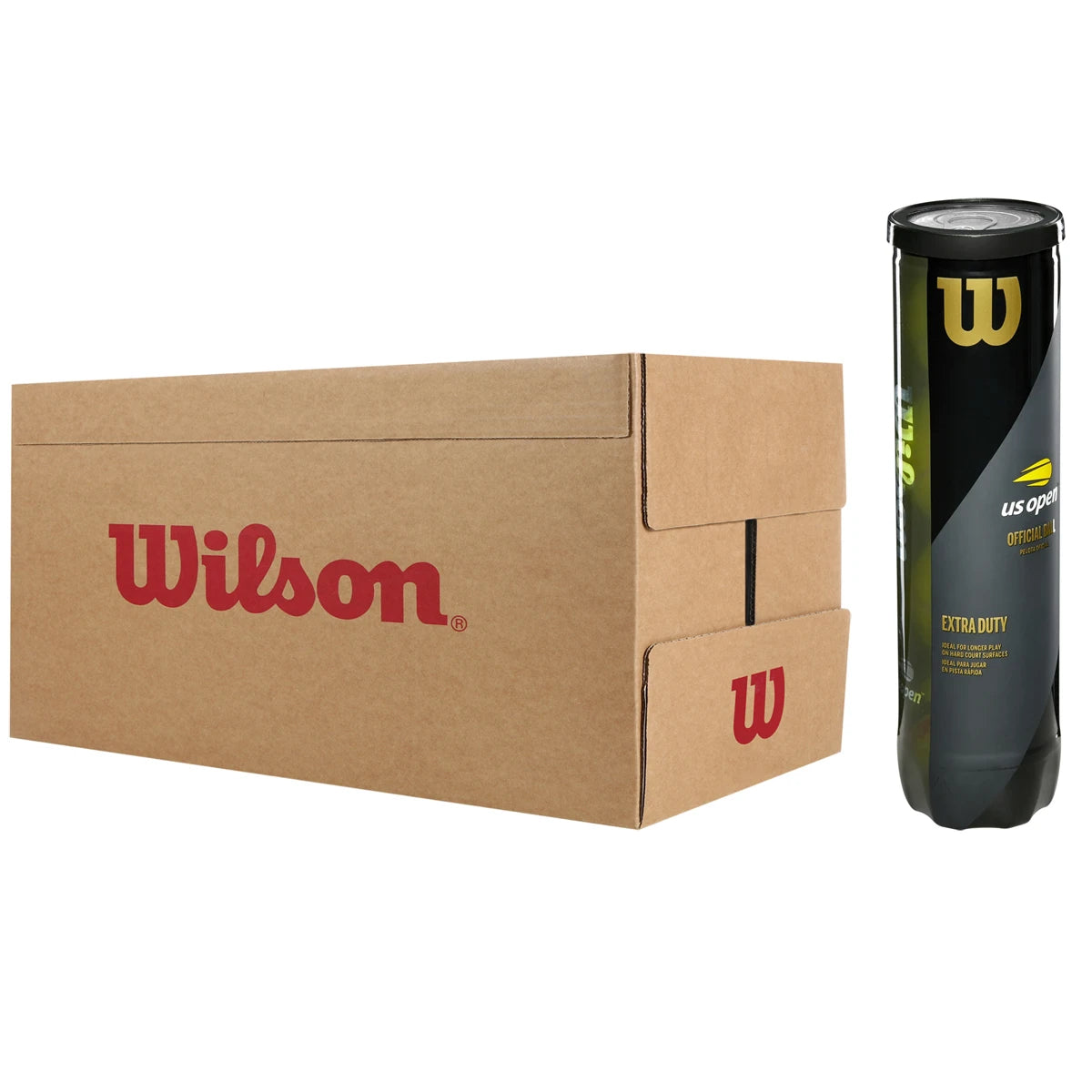 Doos van 18 Tubes met 4 Wilson Us Open Ballen