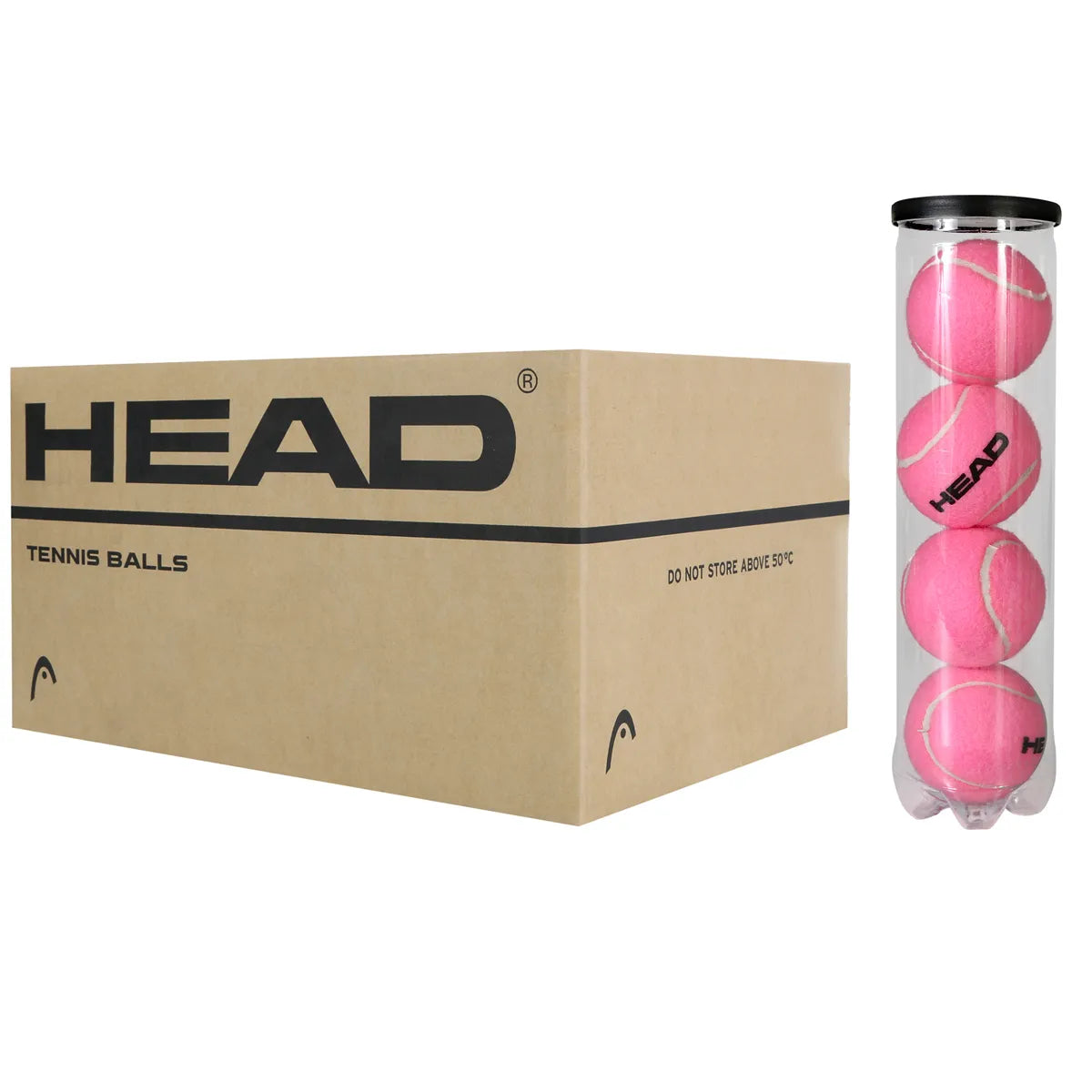 Carton de 18 Tubes de 4 Balles Head Championship Rose