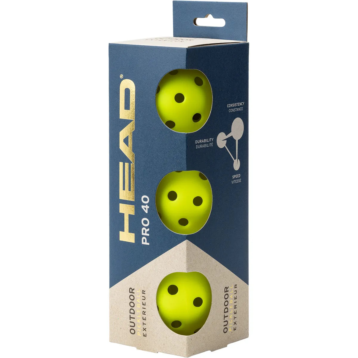 Pack de 3 Balles de Pickleball Head Pro 40
