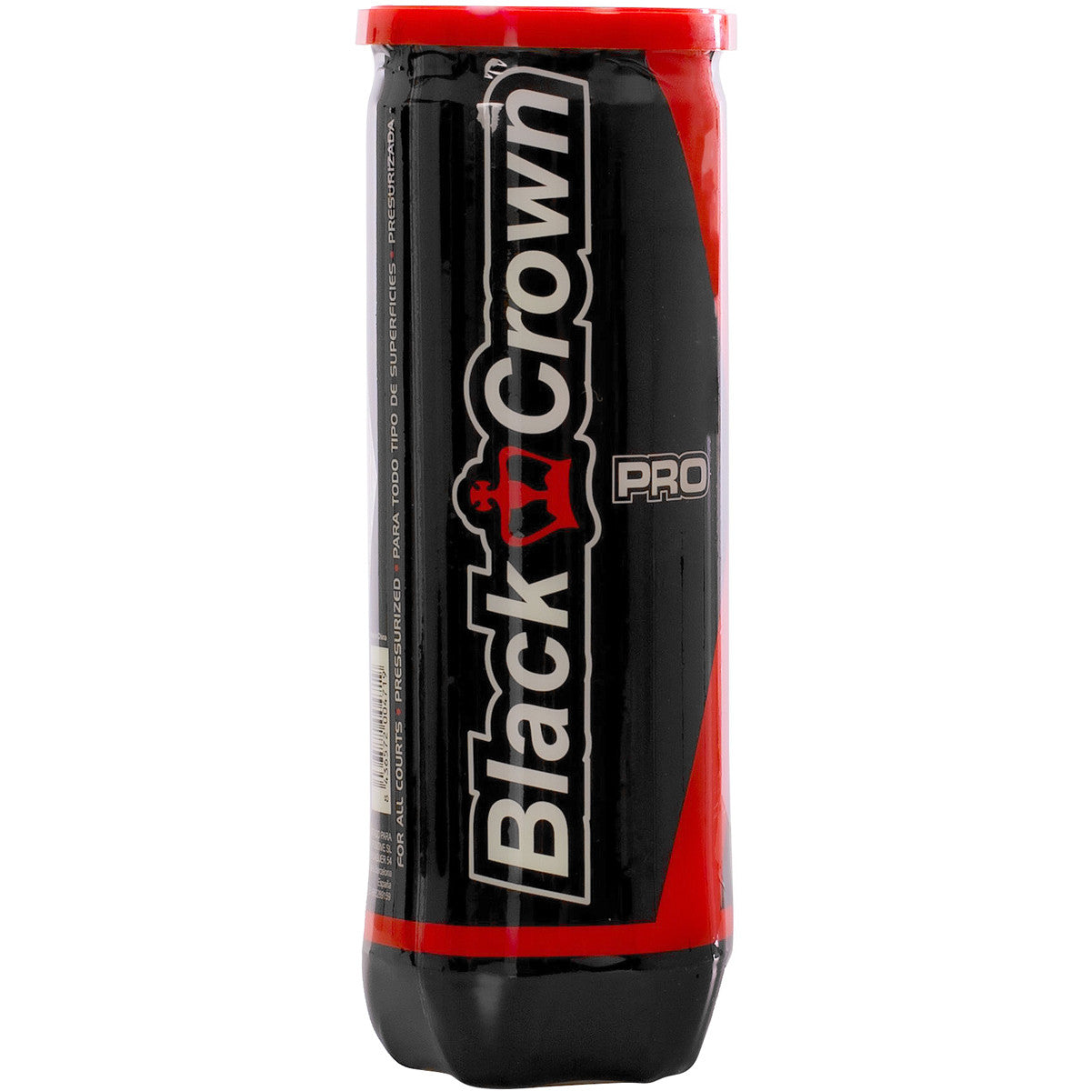 Tube of 3 Black Crown Pro Padel balls