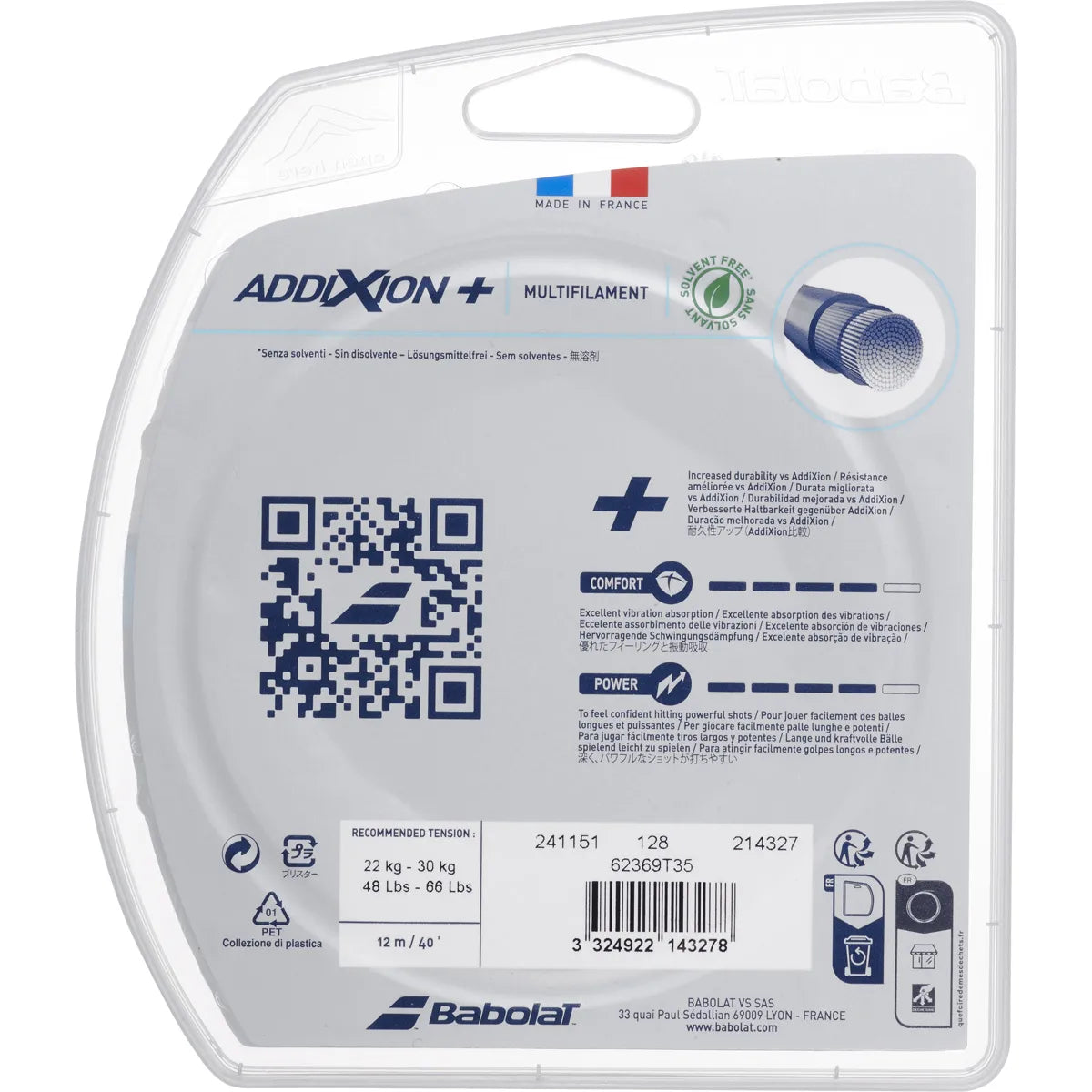 Snaar Babolat Addixion+ (12 Meter)
