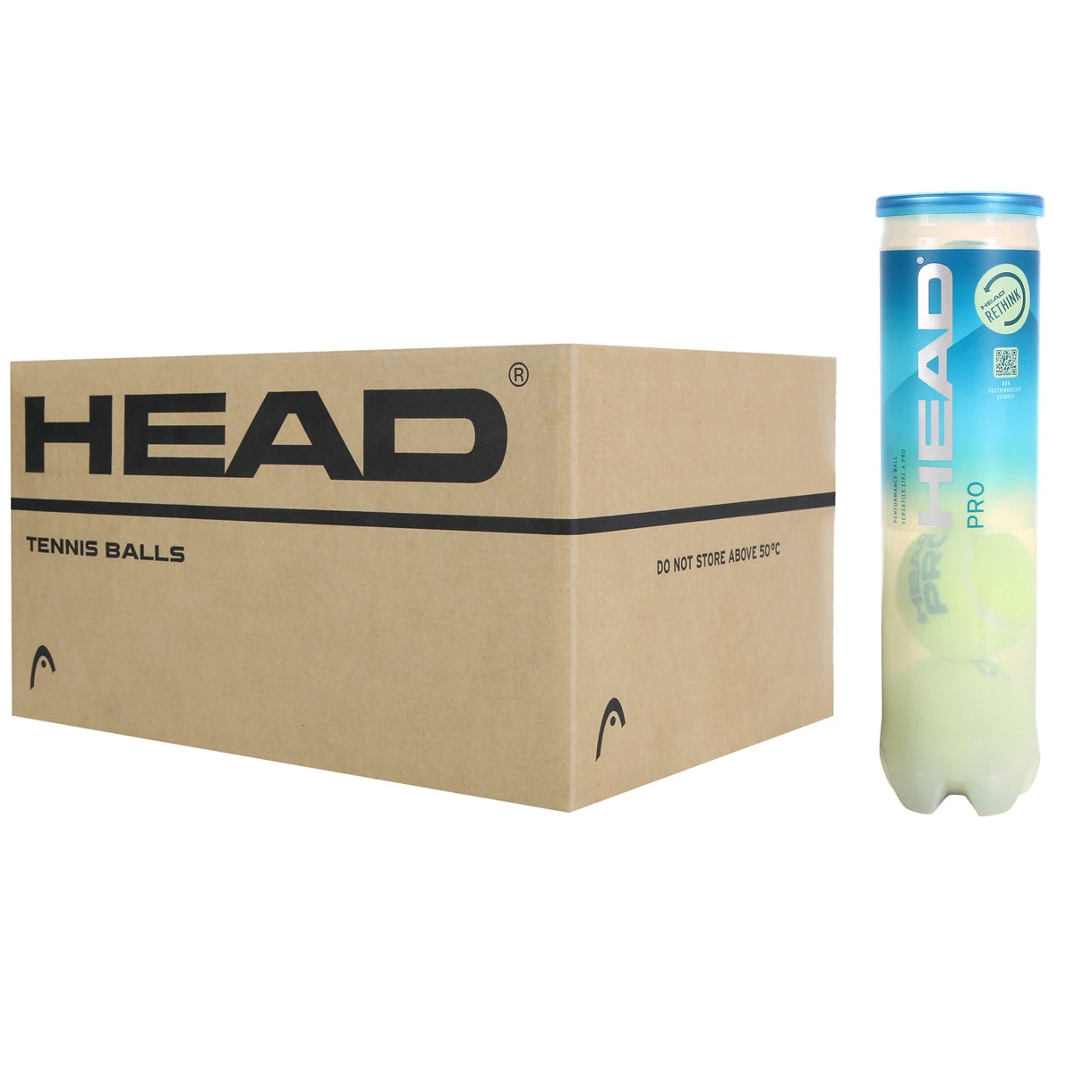 Carton de 18 Tubes de 4 Balles Head Pro