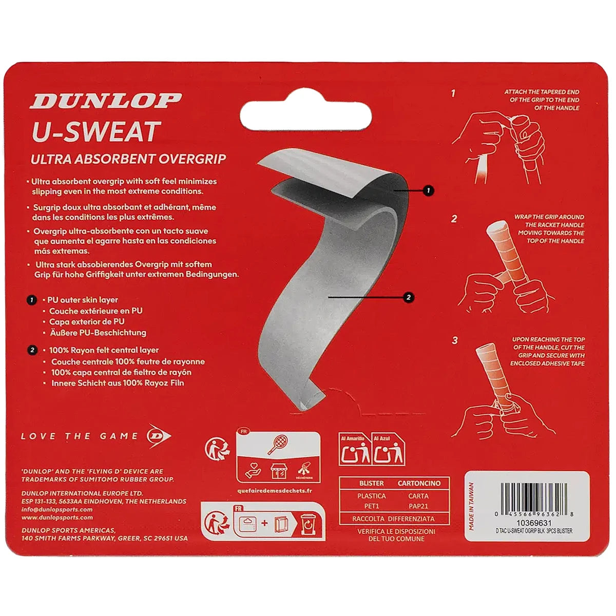 Dunlop U-Sweat Overgrips X3