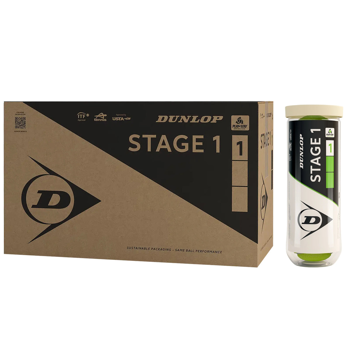 Barrel of 72 Dunlop Stage 1 Green Tennis Balls