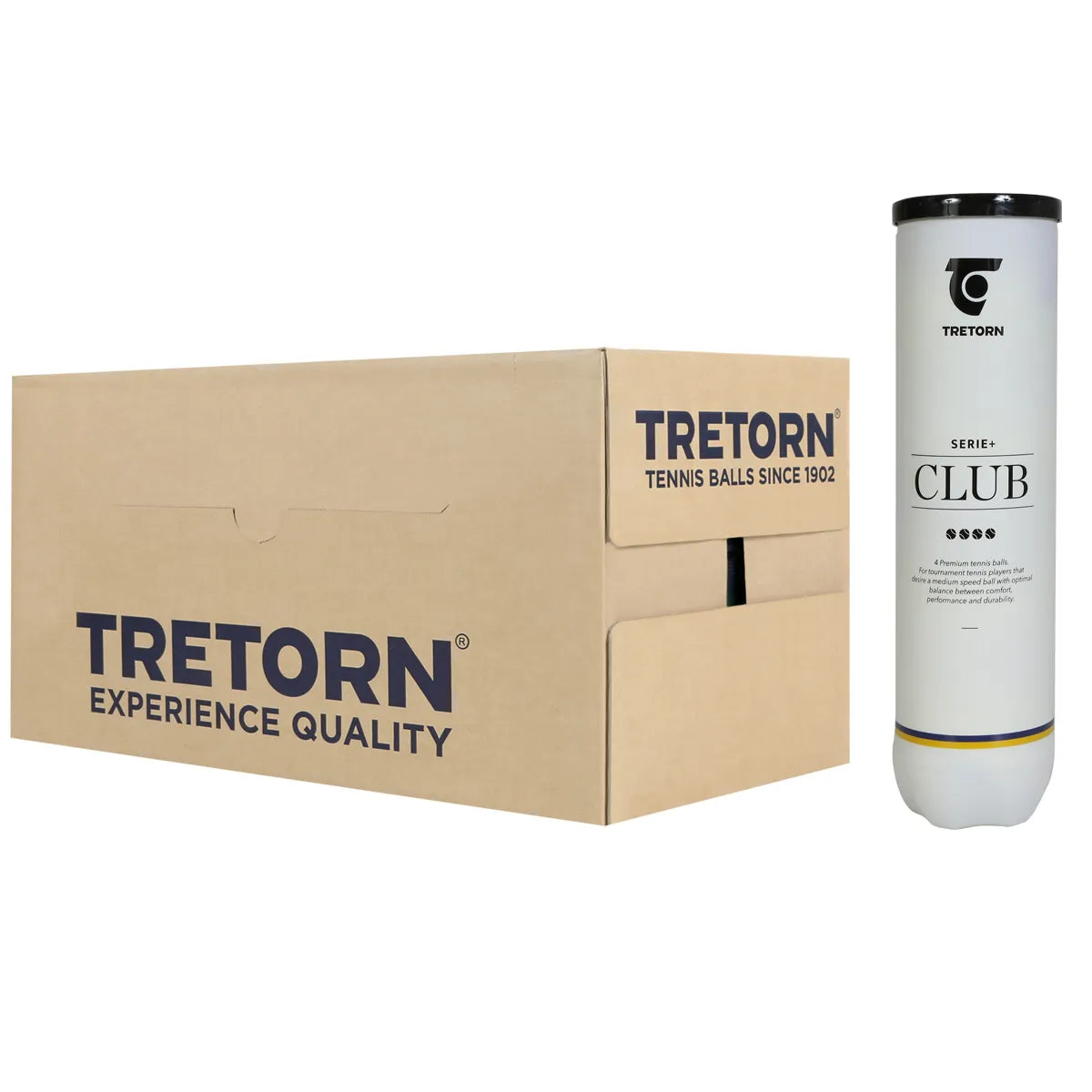 Carton de 18 Tubes de 4 Balles Tretorn Serie+Club