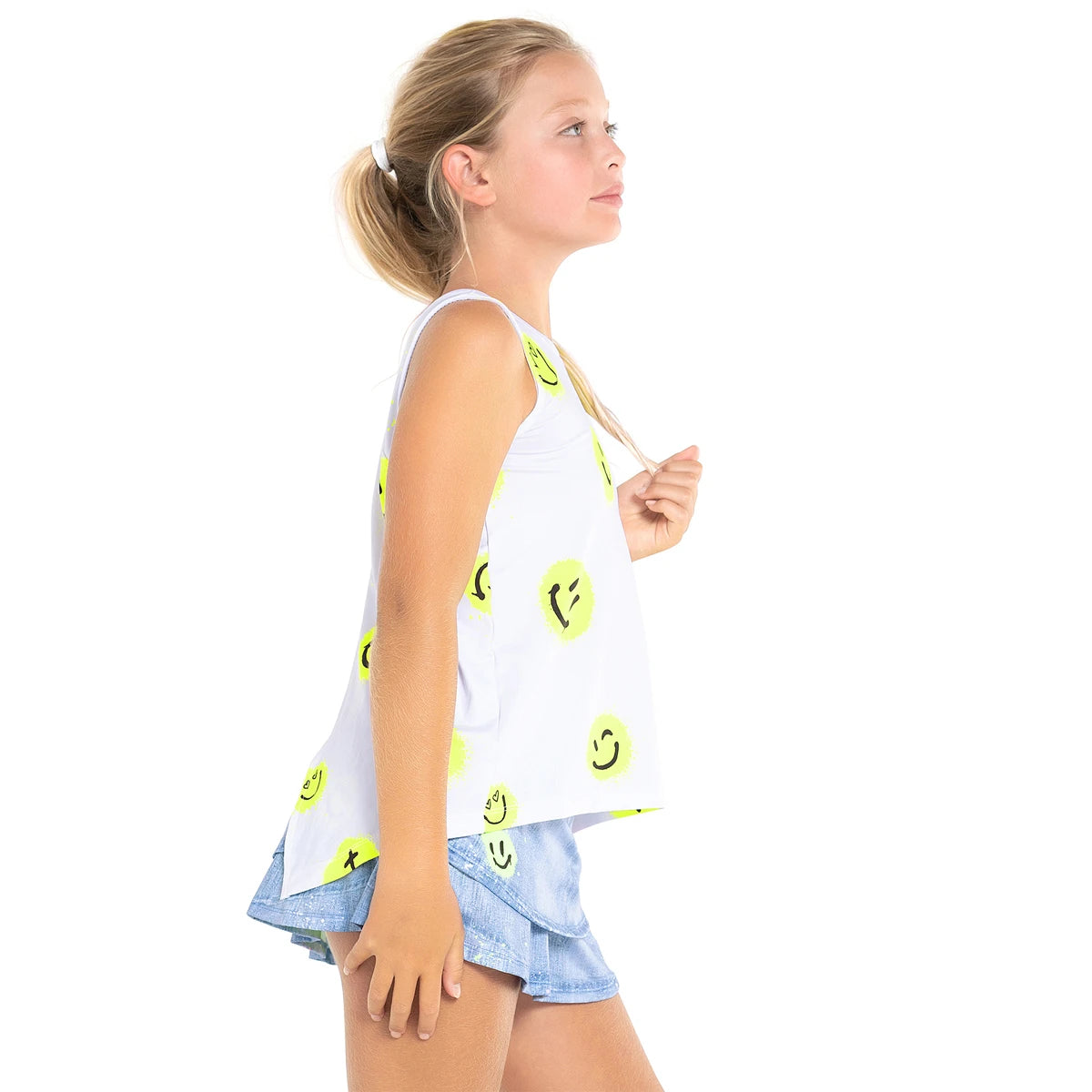 Tank top Lucky In Love Junior Smiles For Miles Tie Back Novelties