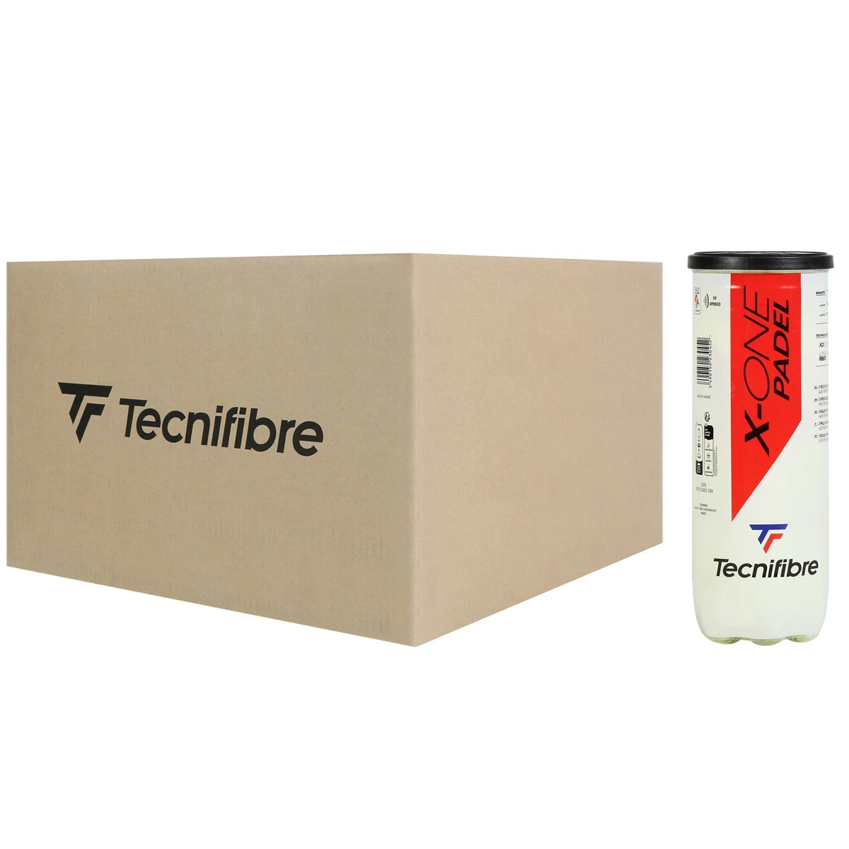 Doos met 24 Tubes van 3 Tecnifibre X-One Padelballen
