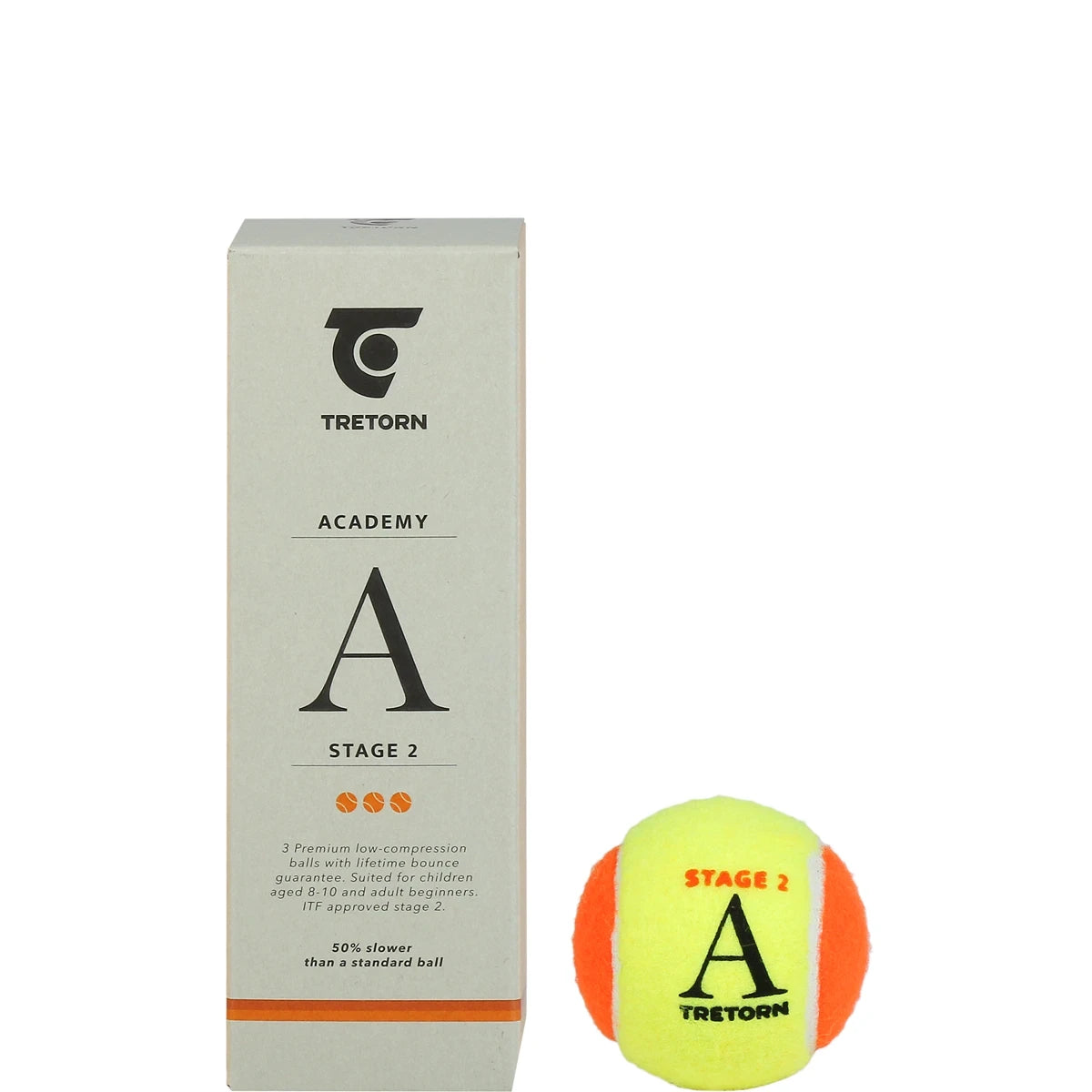 Tube van 3 Tretorn Academy Oranje Ballen