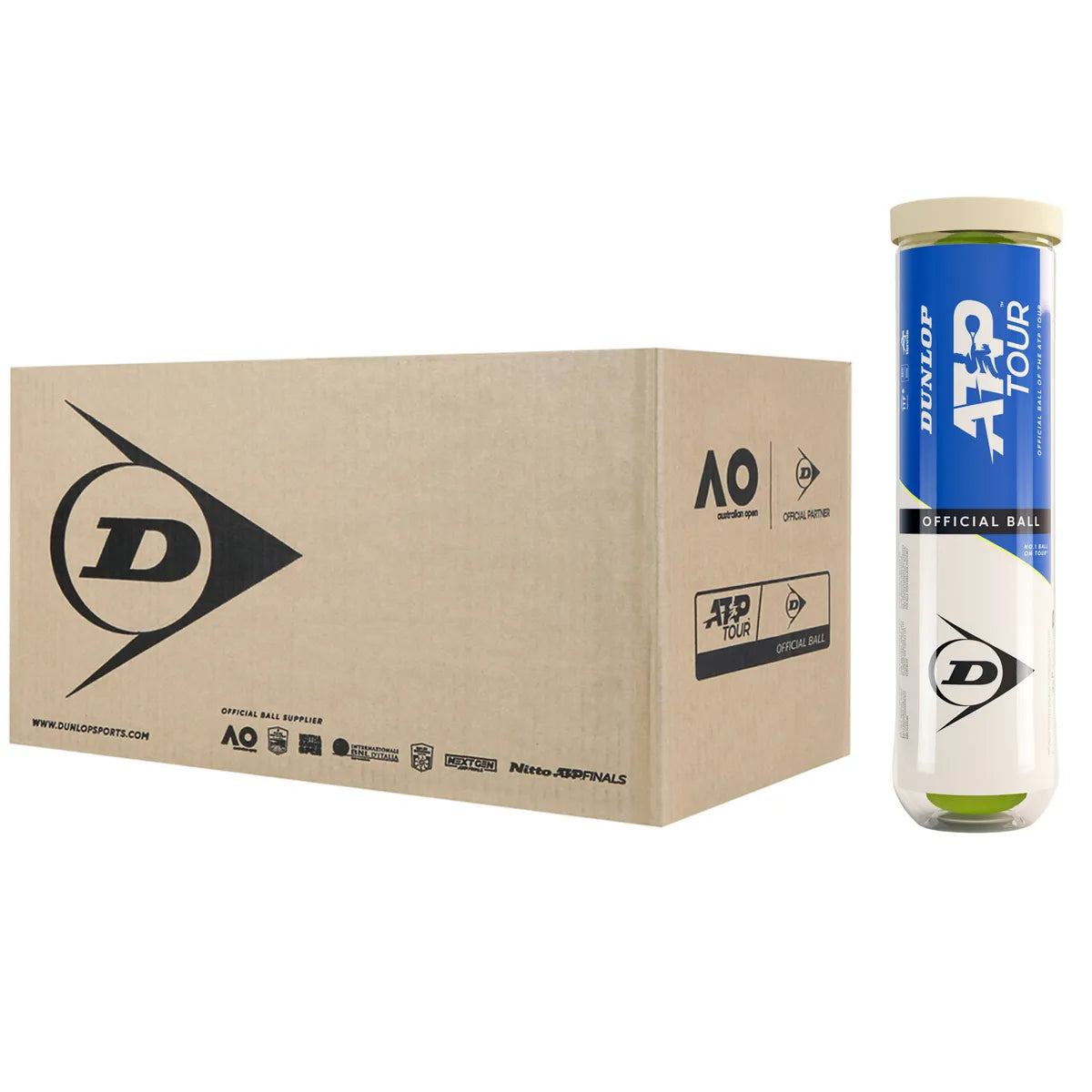 Carton de 18 Tubes de 4 Balles Dunlop Atp