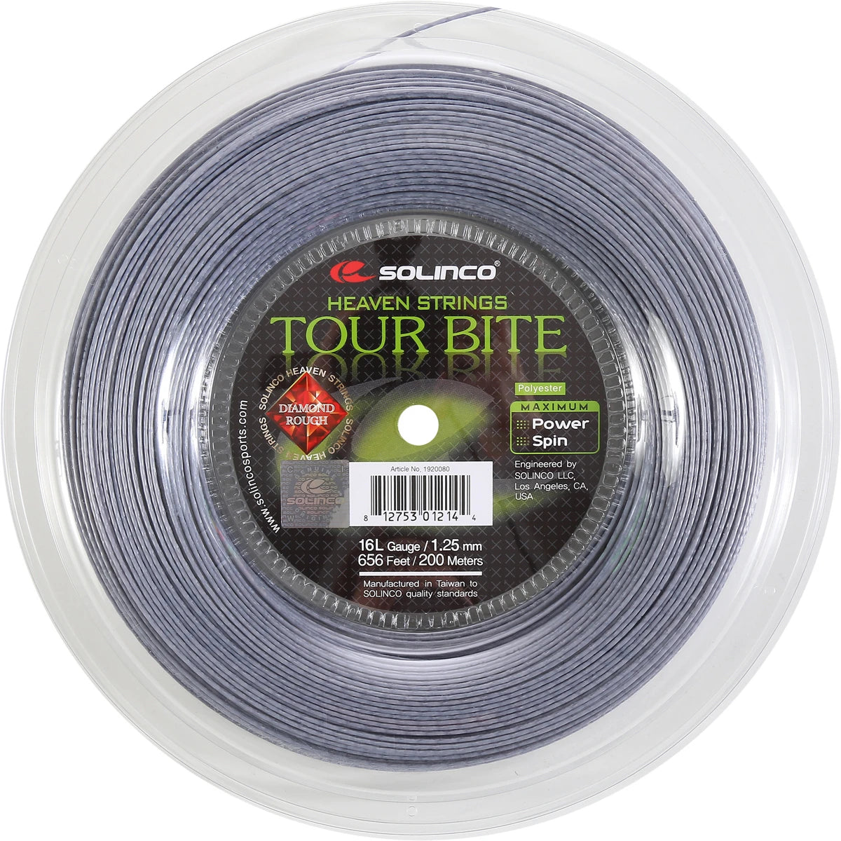 Solinco Tour Bite Diamond Rough Reel (200 Metres)
