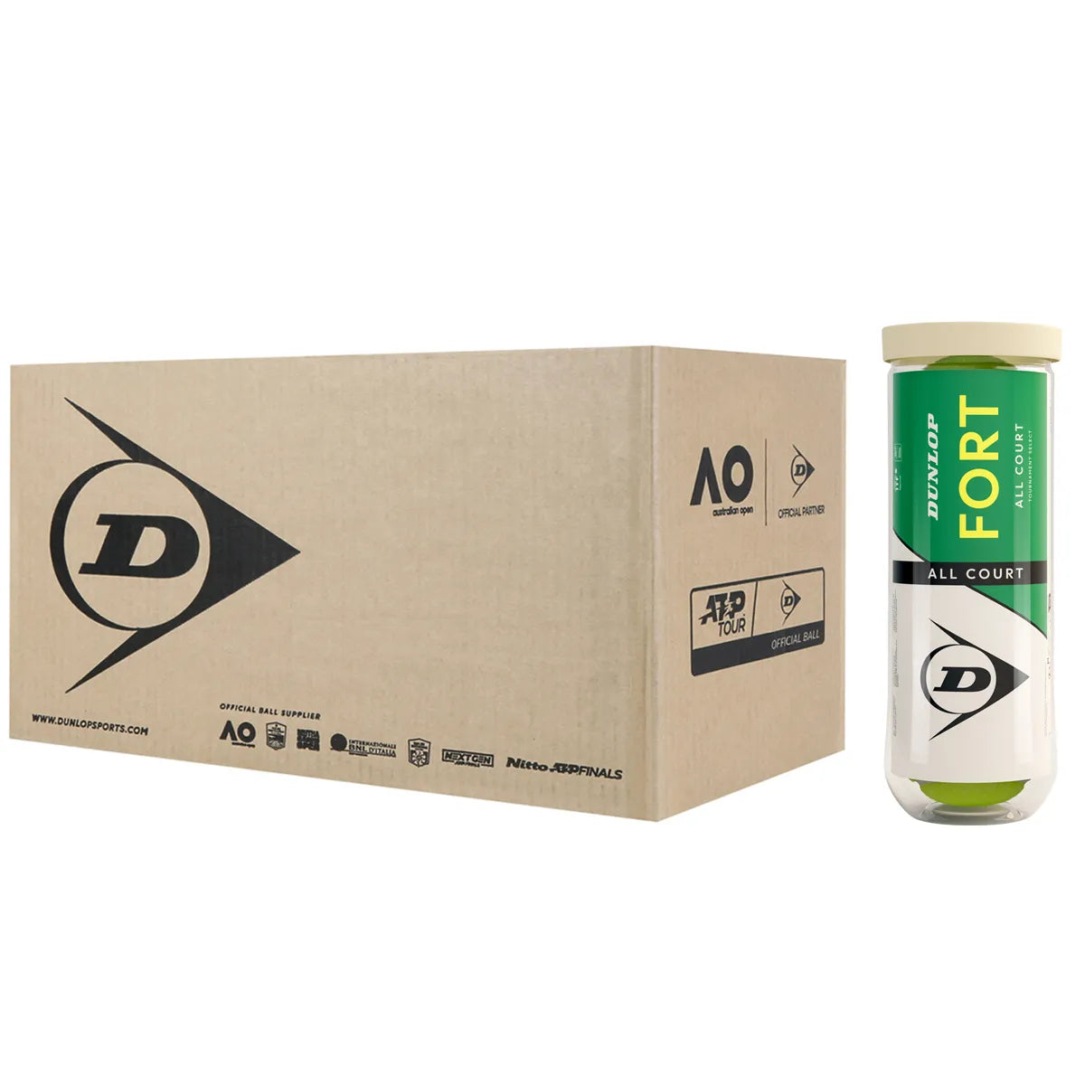 Carton de 24 Tubes de 3 Balles Dunlop Fort Select