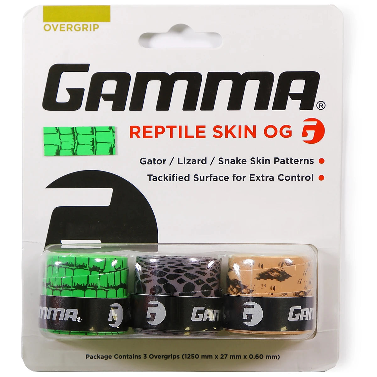 Gamma Reptile Skin Overgrips X3