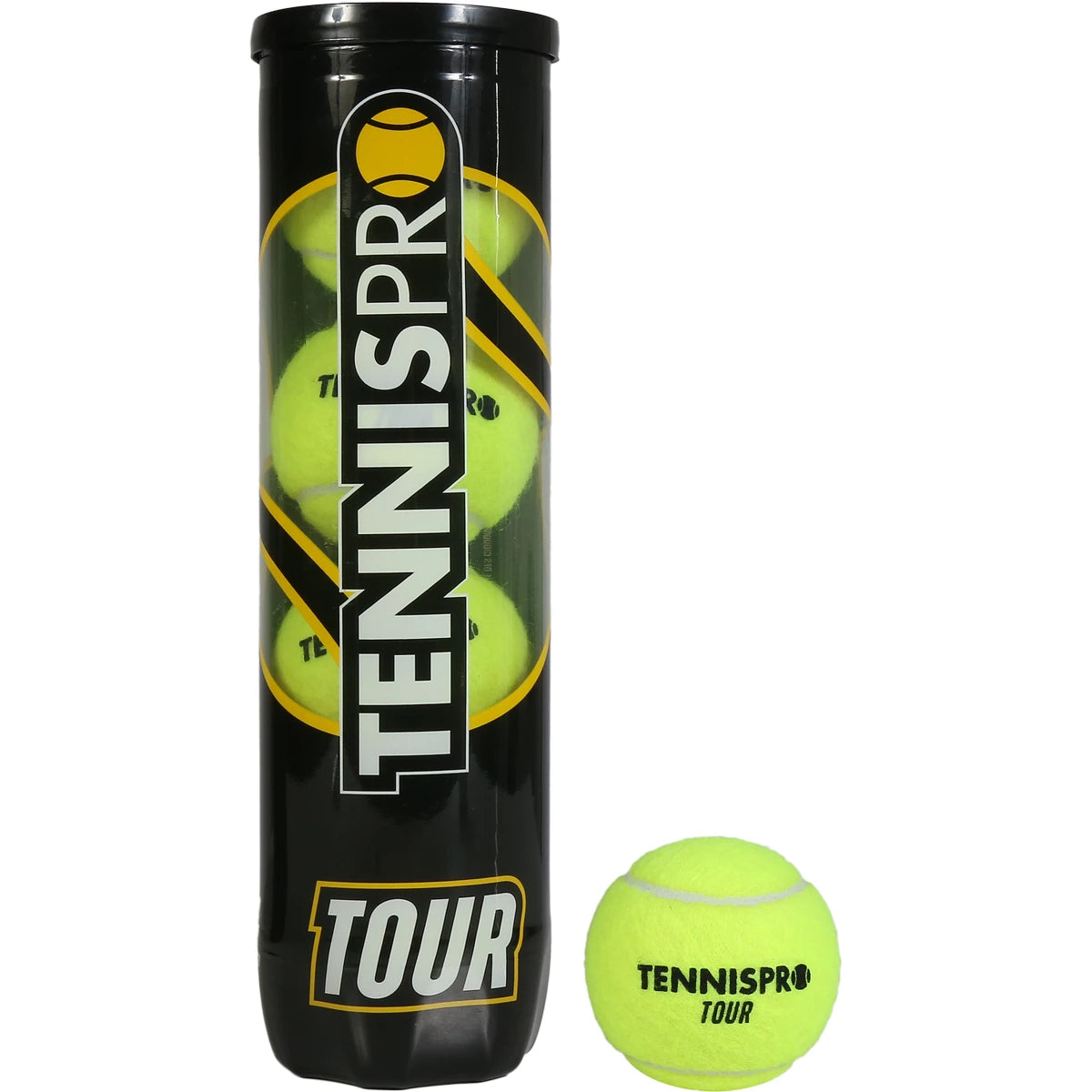 Tube of 4 Tennispro Tour Tennis Balls