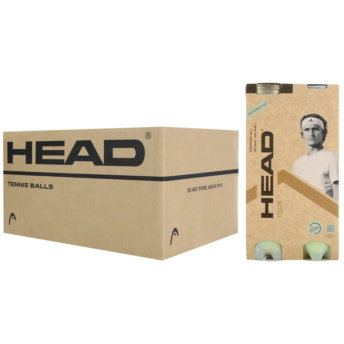 Carton de 18 Bipacks de 4 Balles Head Tour