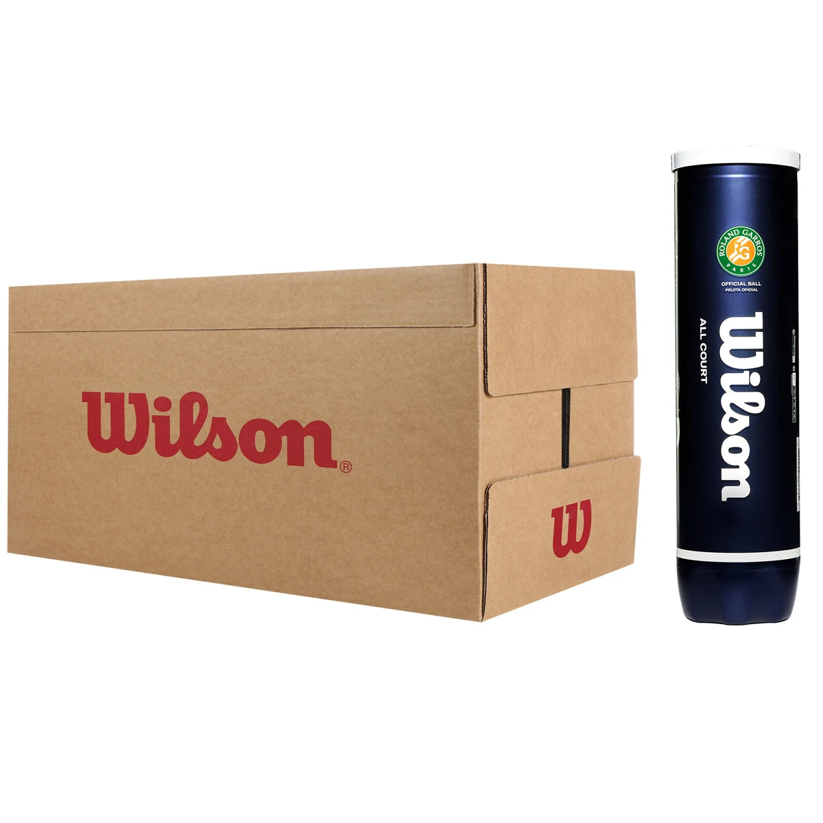 Carton de 18 Tubes de 4 Balles Wilson Roland Garros All Court