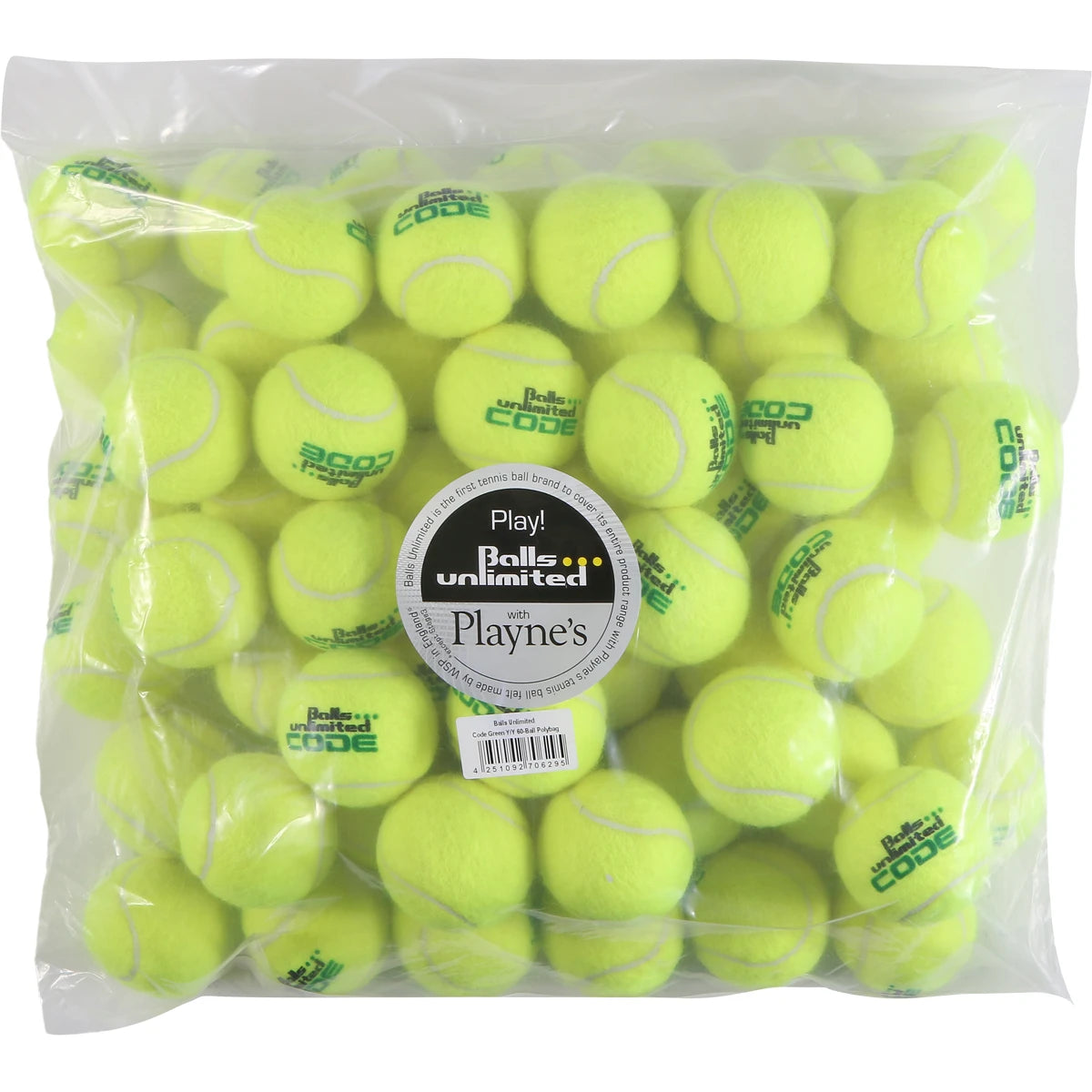 Sachet de 60 Balles Code Vert sans Pression Unlimited