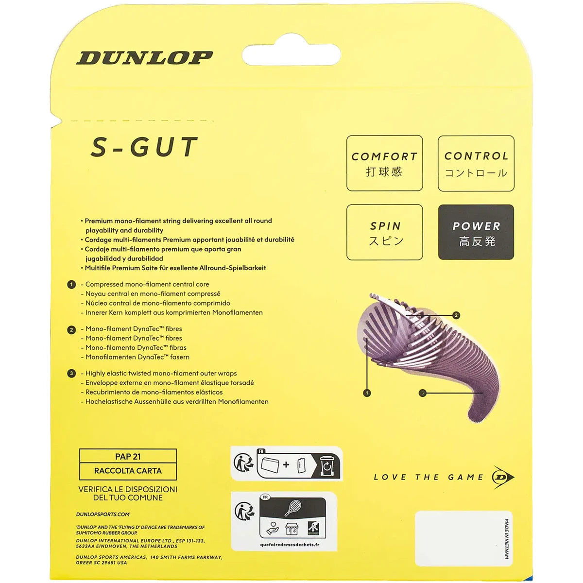 Dunlop Atp S-Gut String (12 Metres)