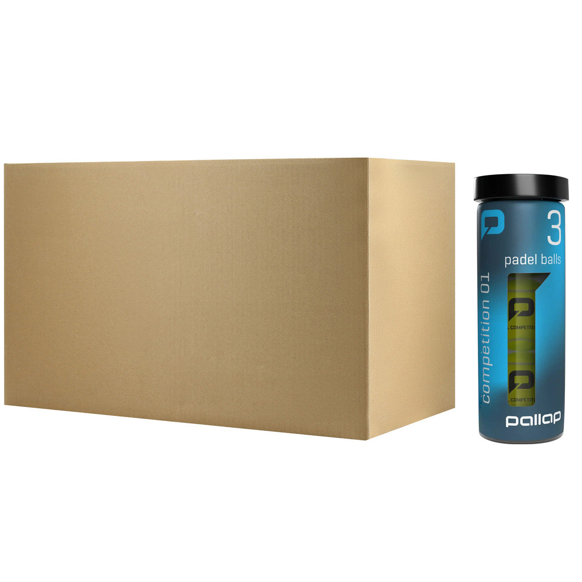Carton of 24 Tubes of 3 Padel Balls Pallap
