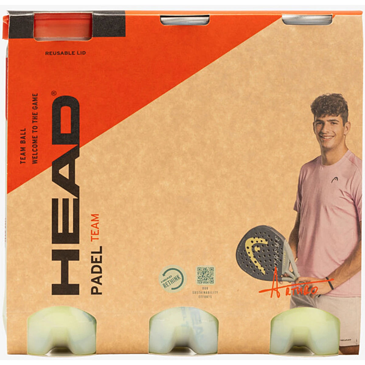 Pack of 3 Tubes of 3 Head Padel Balls