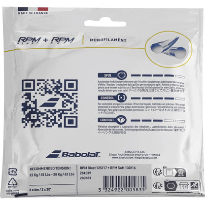Babolat Hybrid String Rpm Blast (1.25mm) + Rpm Soft (1.30mm)