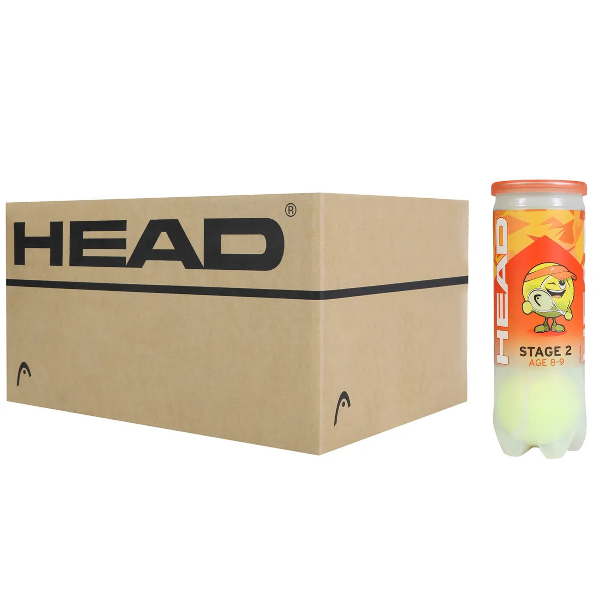 Carton de 24 Tubes de 3 Balles Head Tip Orange