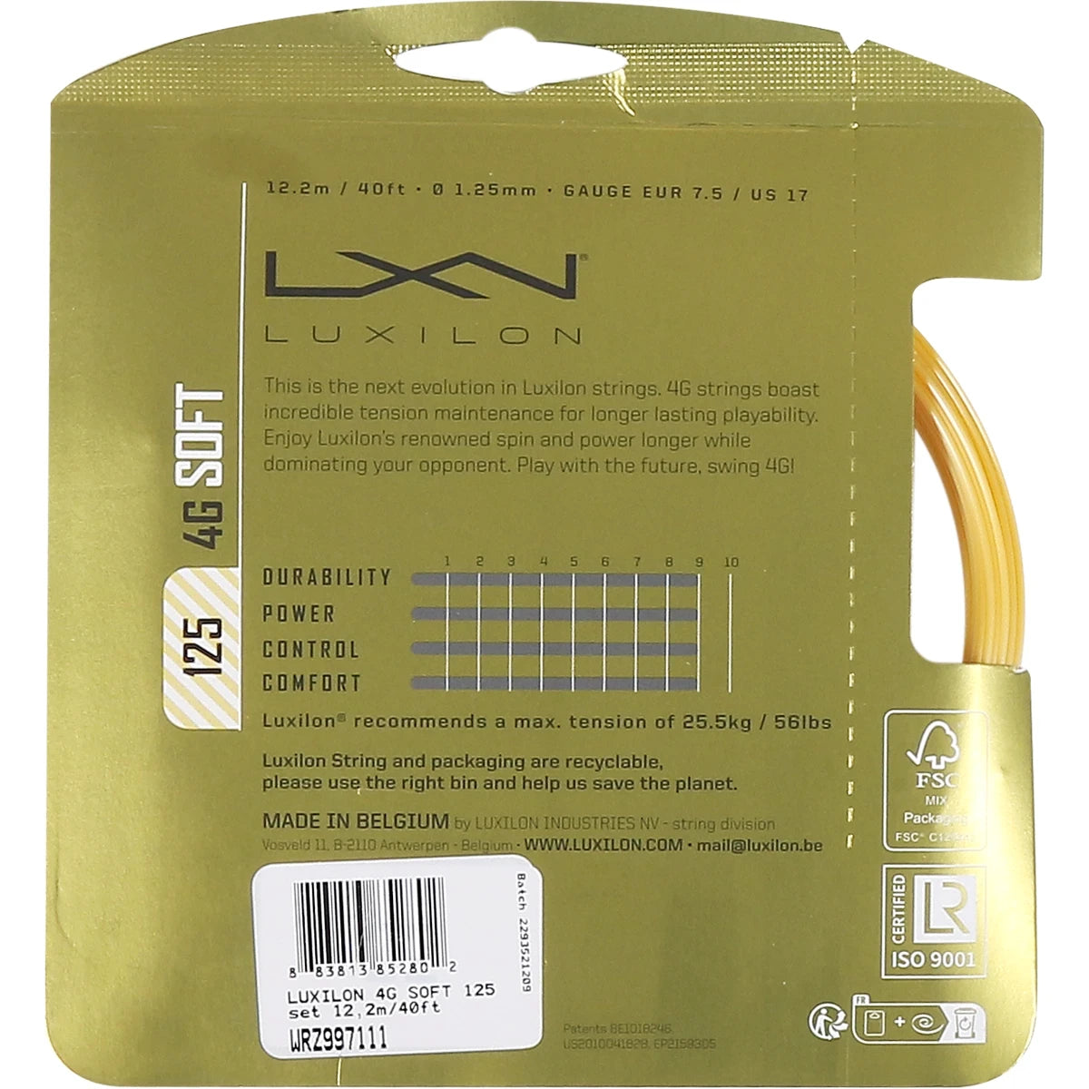 Snaar Luxilon 4G Soft (12,20 Meter)