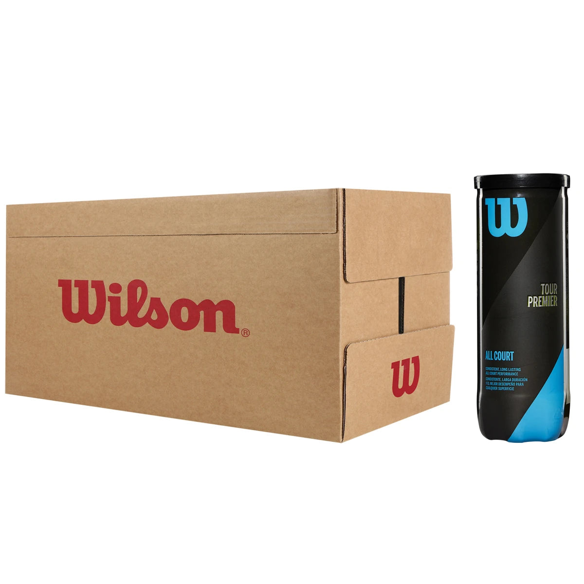 Carton de 24 Tubes de 3 Balles Wilson Tour Premier