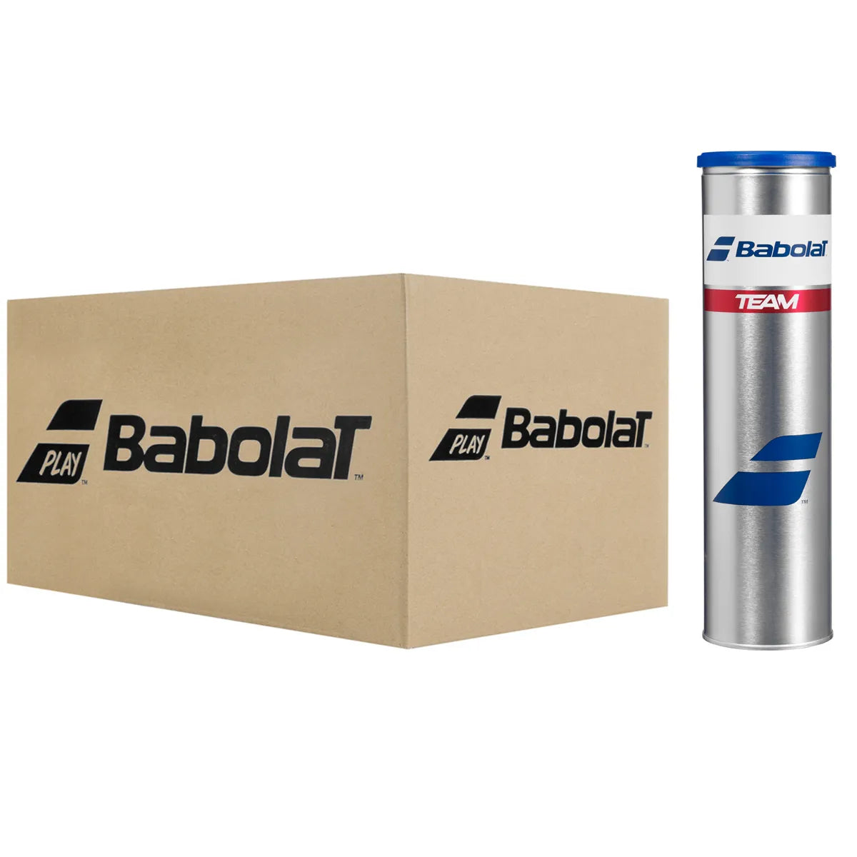 Carton de 18 Tubes de 4 Balles Babolat Team