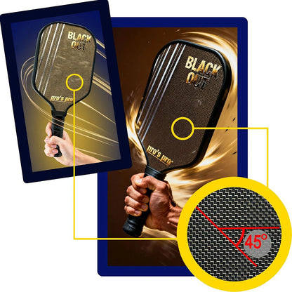 Pickleball Racket Pro'S Pro Blackout