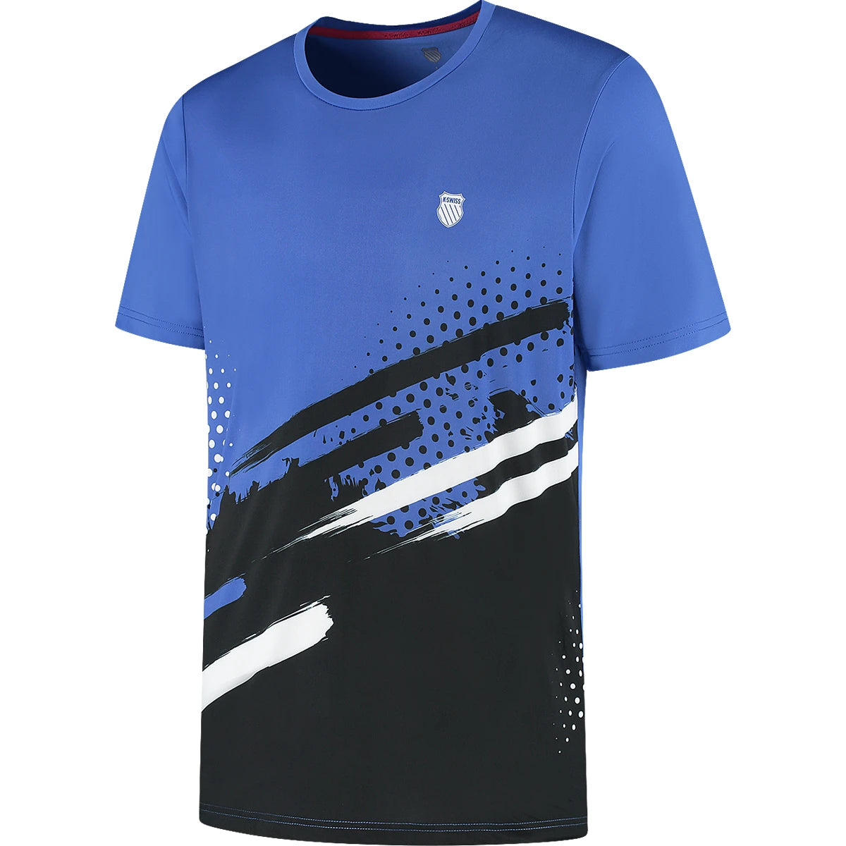 T-Shirt K-Swiss Hypercourt Print Crew Stripe