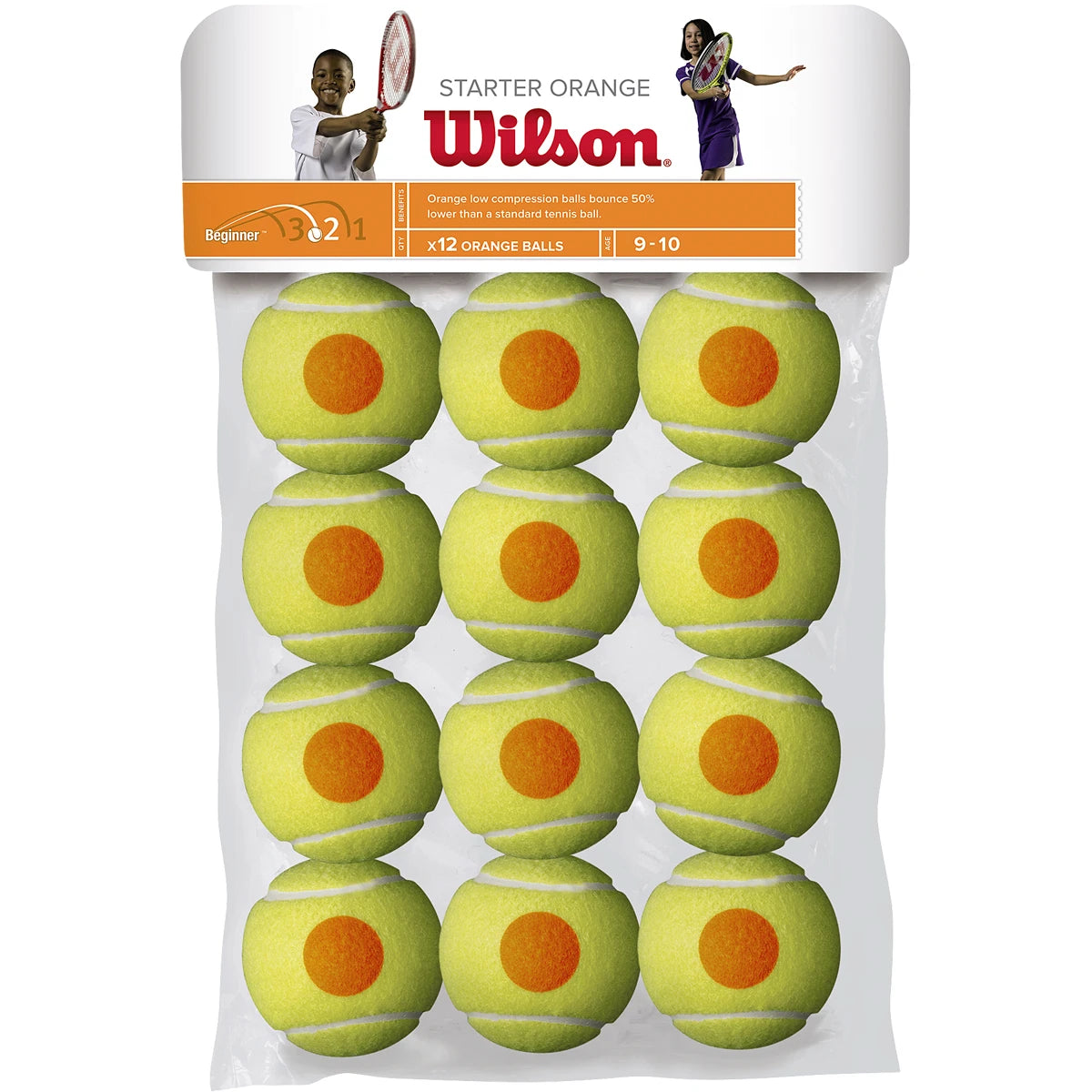 Sachet de 12 Balles Wilson Starter Orange