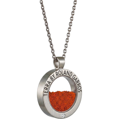 TERRA ACCESS MATTE STEEL NECKLACE AND MEDAL 1 STONE SMALL MODEL