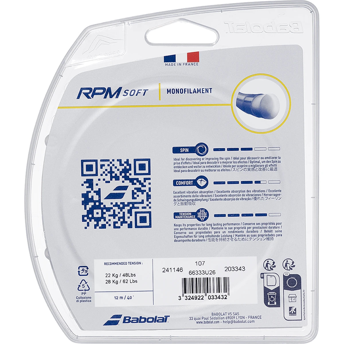 Babolat Rpm Soft String (12 Metres)