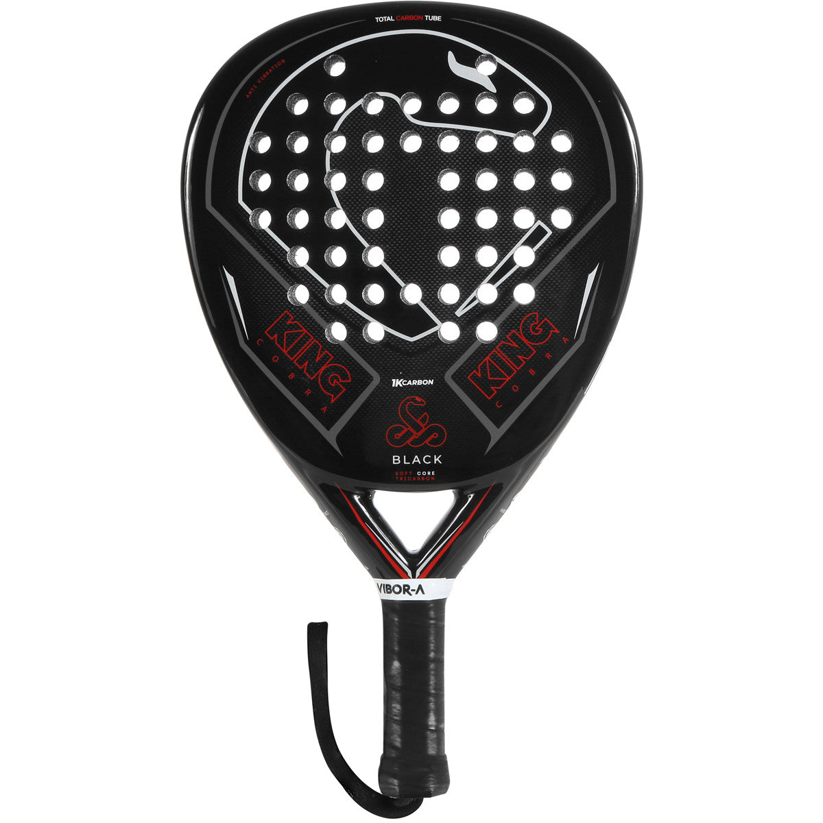 Vibor-A King Cobra Black 1K Padel Racket