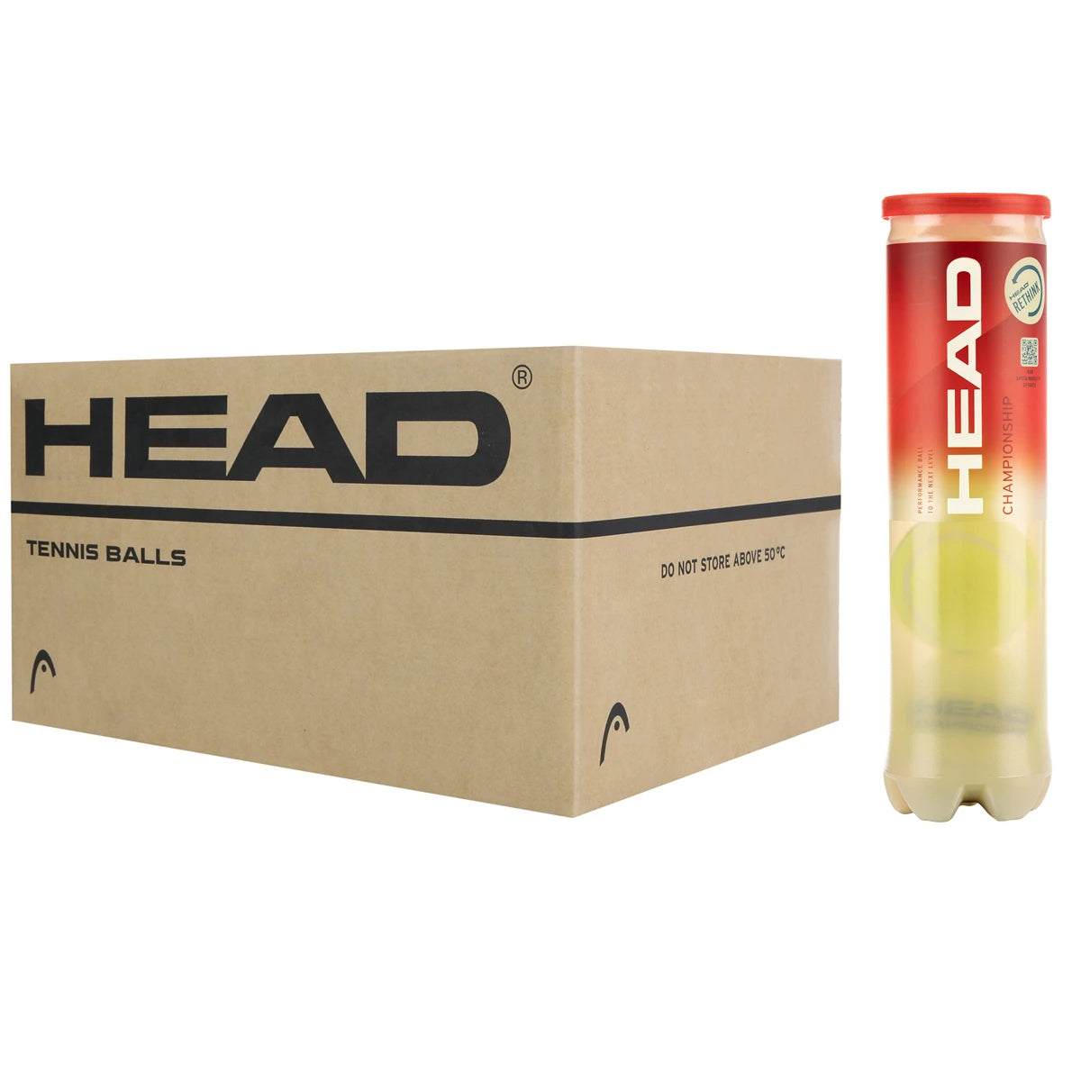 Carton de 36 Tubes de 4 Balles Head Championship