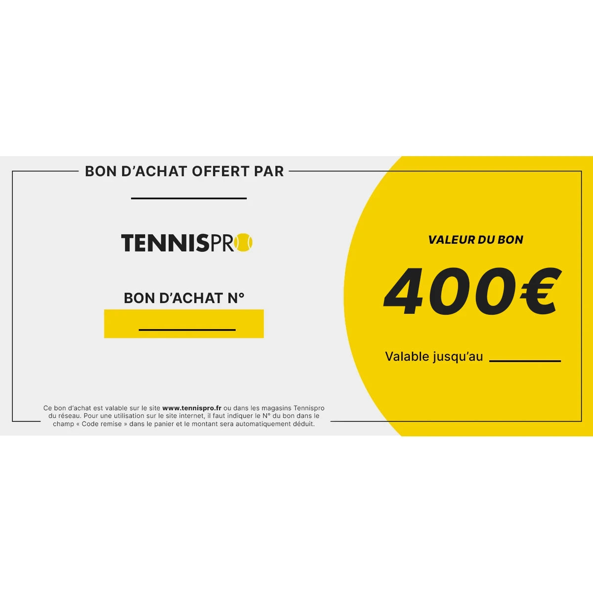 Tennispro Aankoopbon 400€