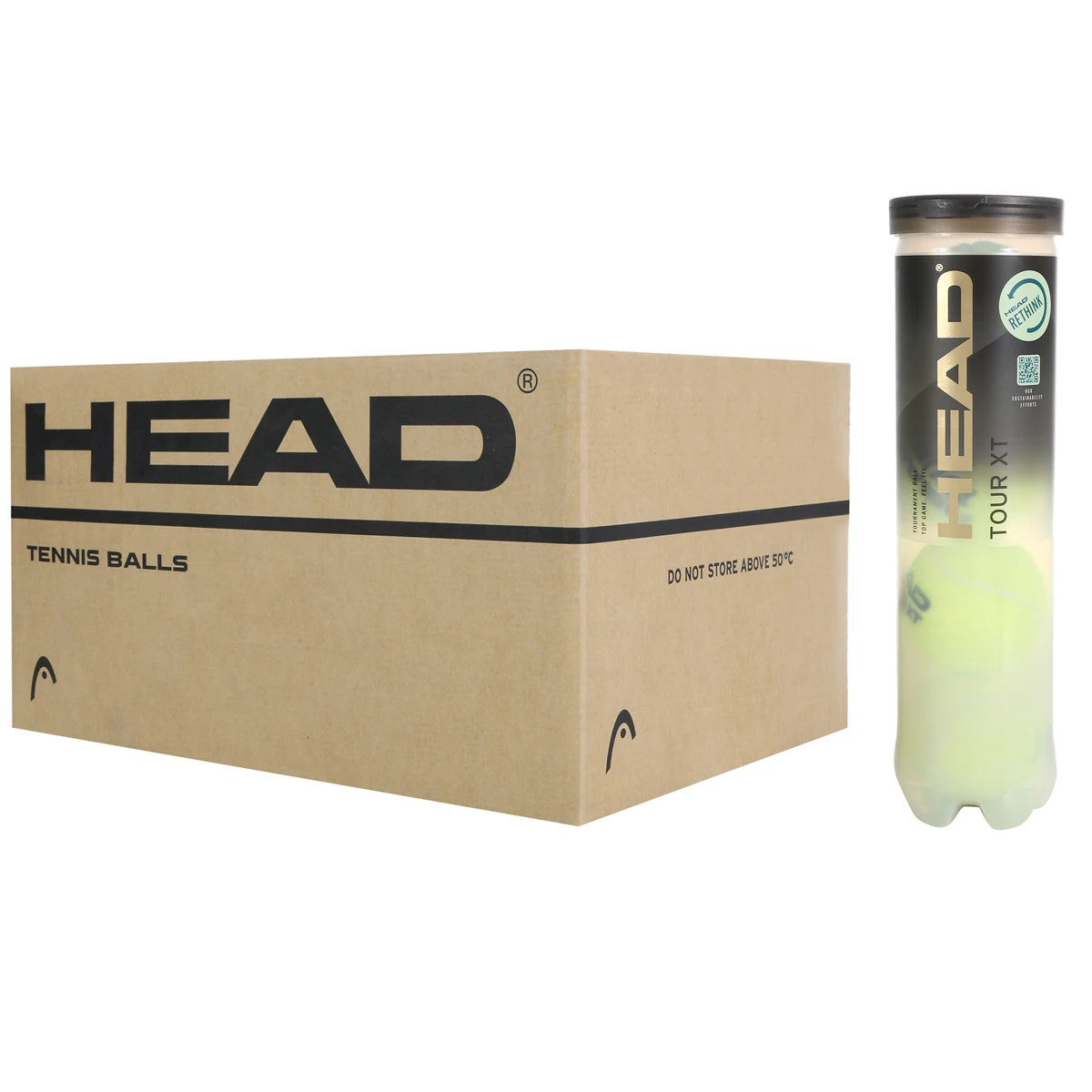 Carton de 18 Tubes de 4 Balles Head Tour Xt