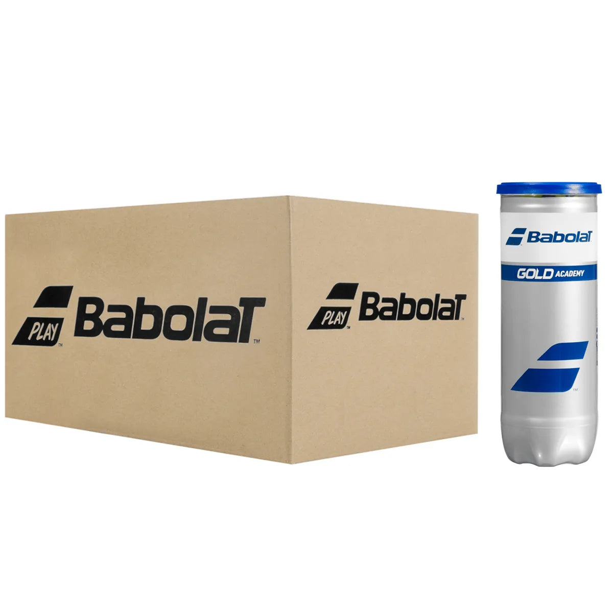 Carton de 24 Tubes de 3 Balles Babolat Gold Academy