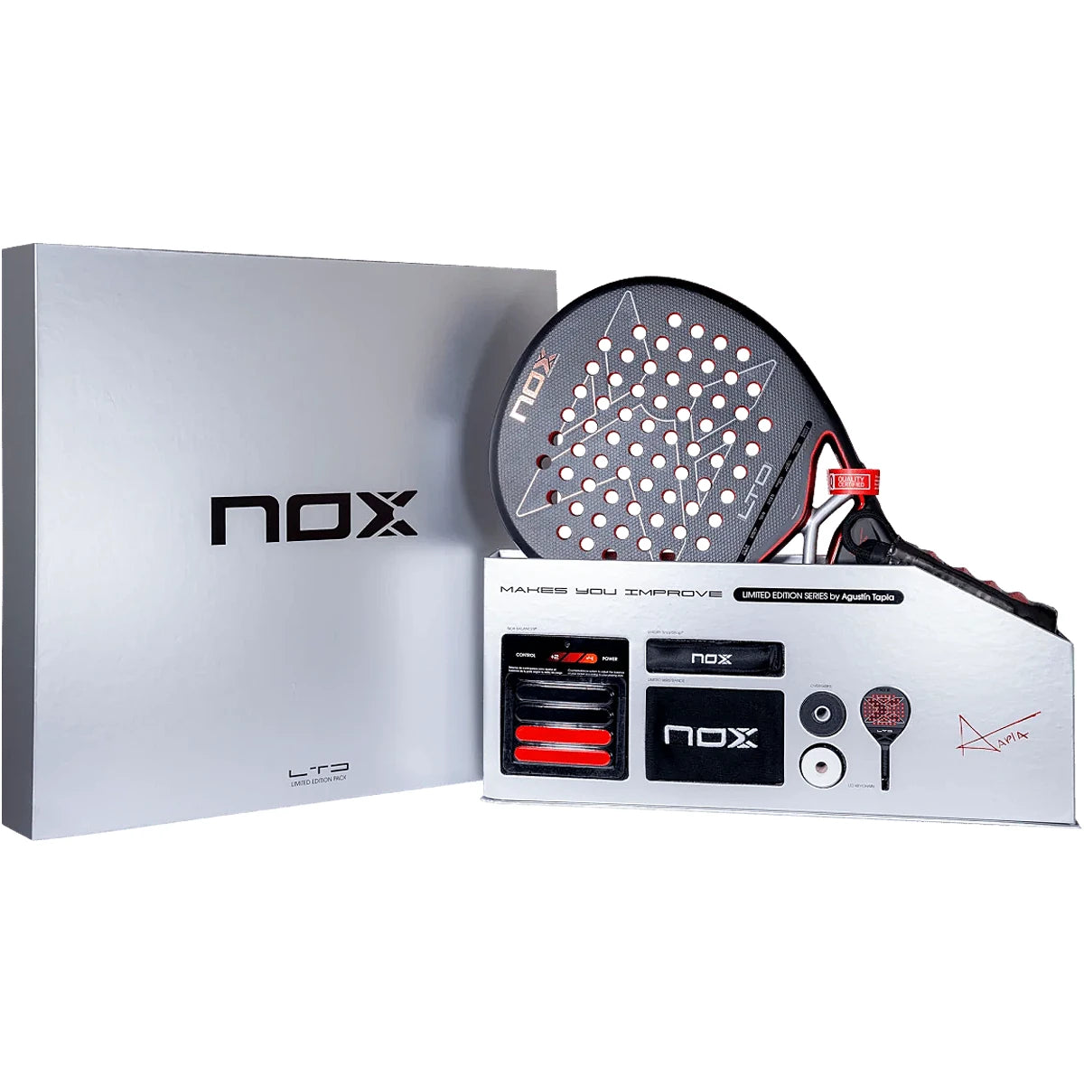 Pack Padelracket Nox At10 Genius 12K Xtrem Limited