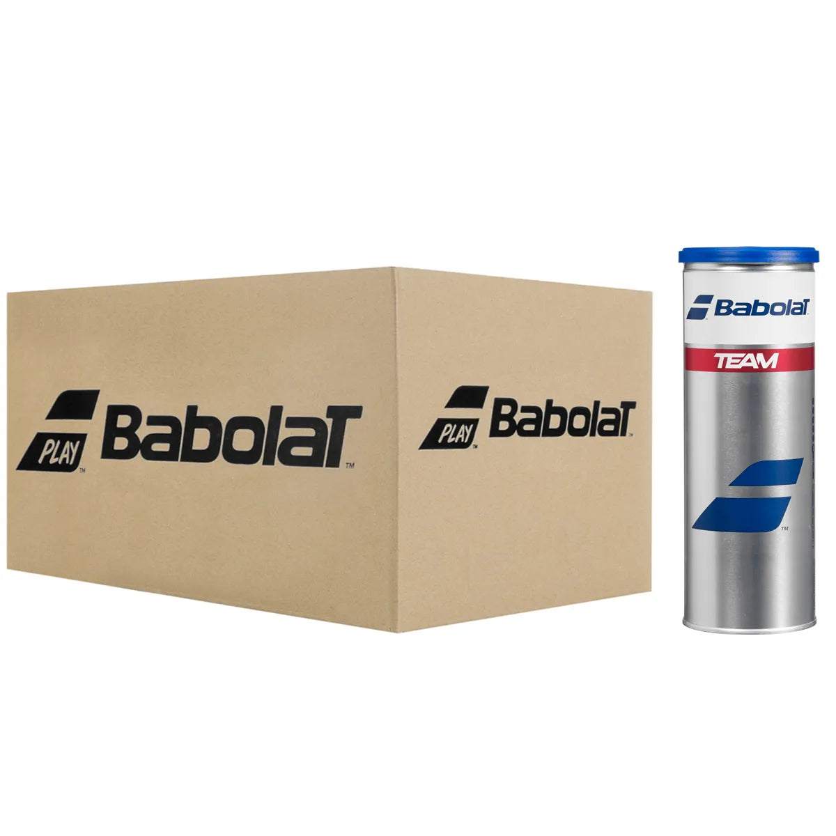 Carton de 30 Tubes de 3 Balles Babolat Team
