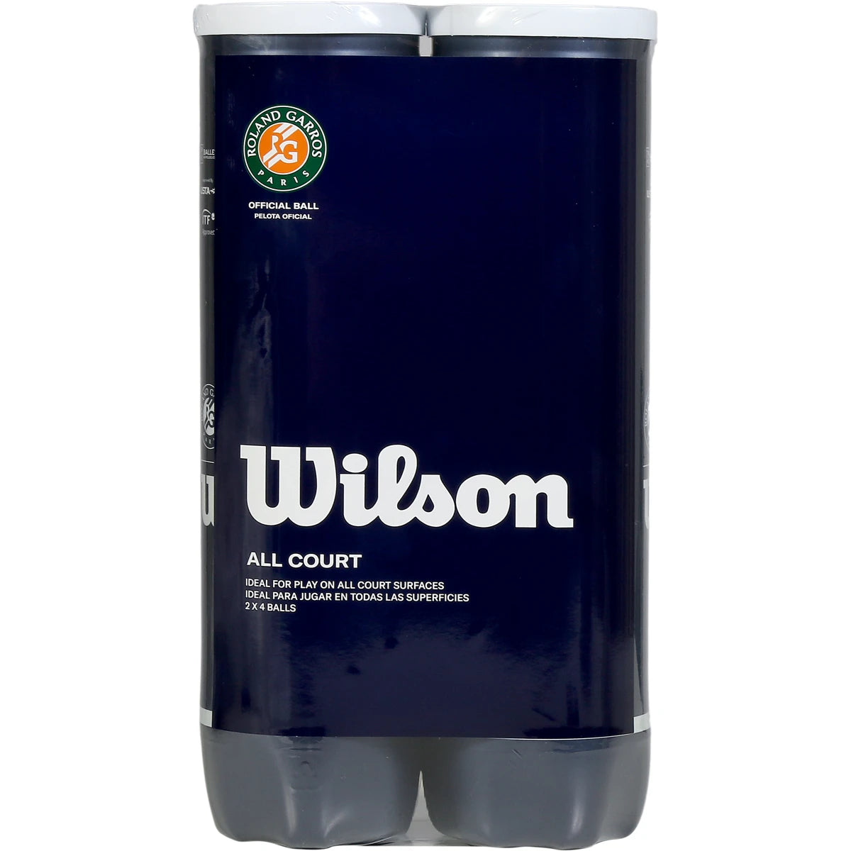 Bipack de 4 Balles Wilson Roland Garros All Court