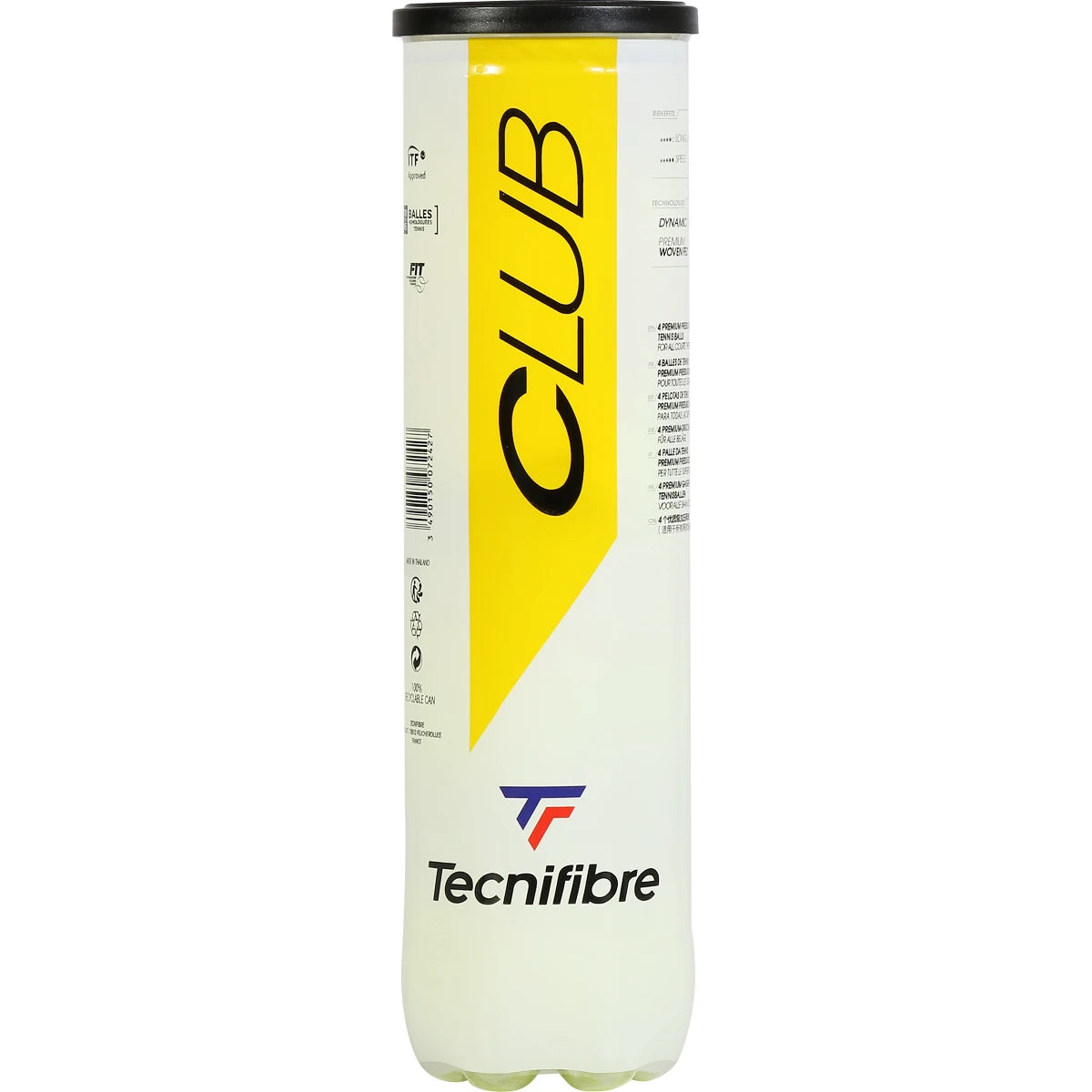 Tube 4 Balles Tecnifibre Club