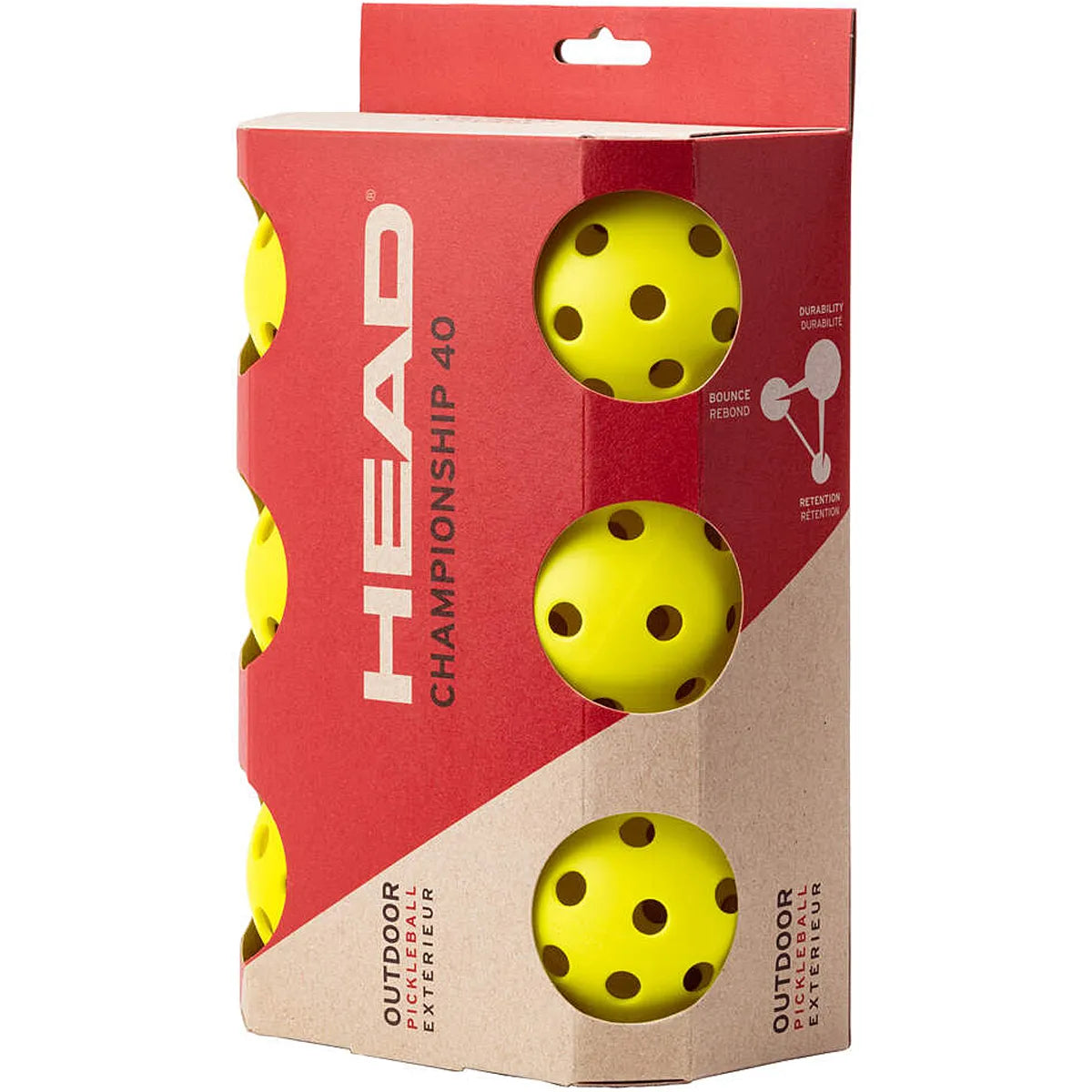 Pack de 6 Balles de Pickleball Head Championship 40