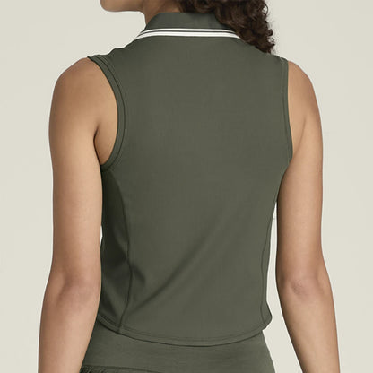 Wilson Dames Rib Mouwloos Polo