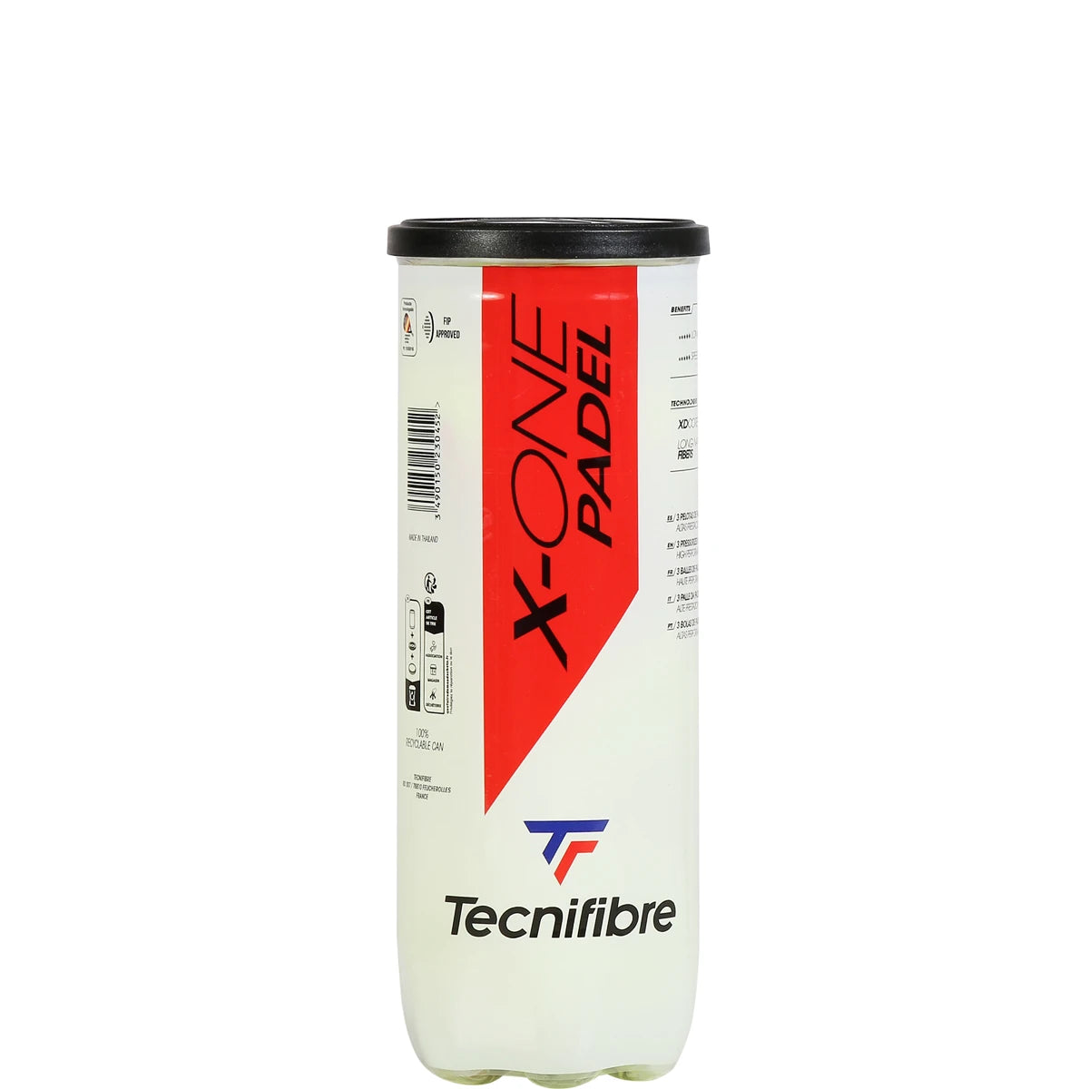 Tube de 3 Balles de Padel Tecnifibre X-One