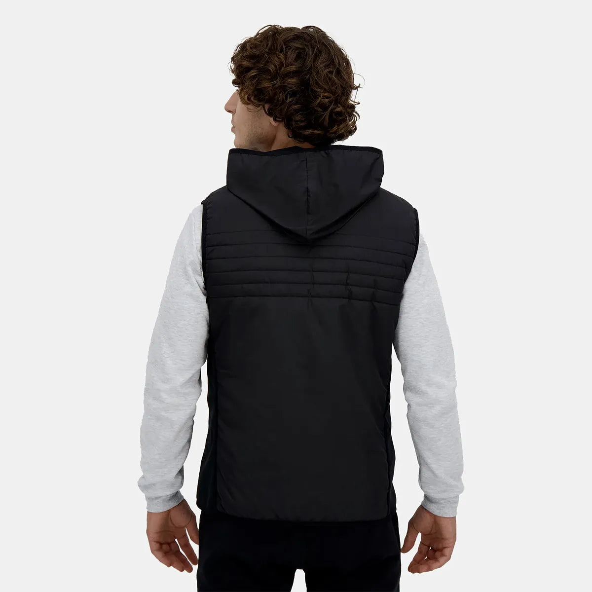 Le Coq Sportif Hybrid Sleeveless Puffer Jacket with Hood